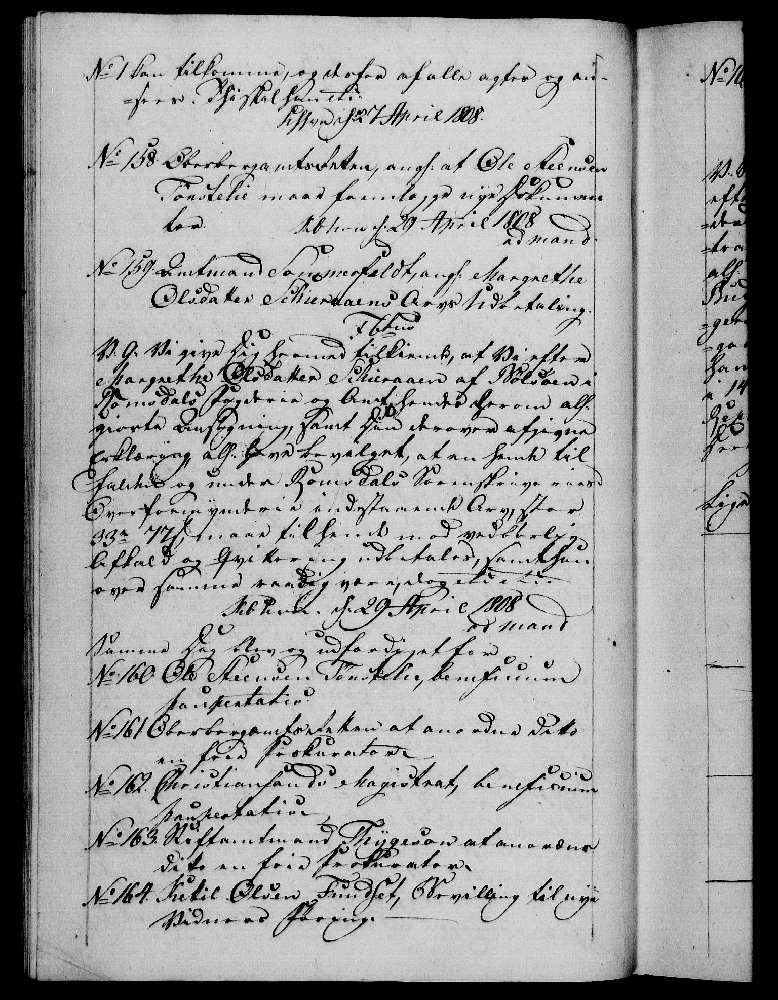 Danske Kanselli 1800-1814, RA/EA-3024/H/Hf/Hfb/Hfba/L0004: Registranter, 1808-1810, p. 36b