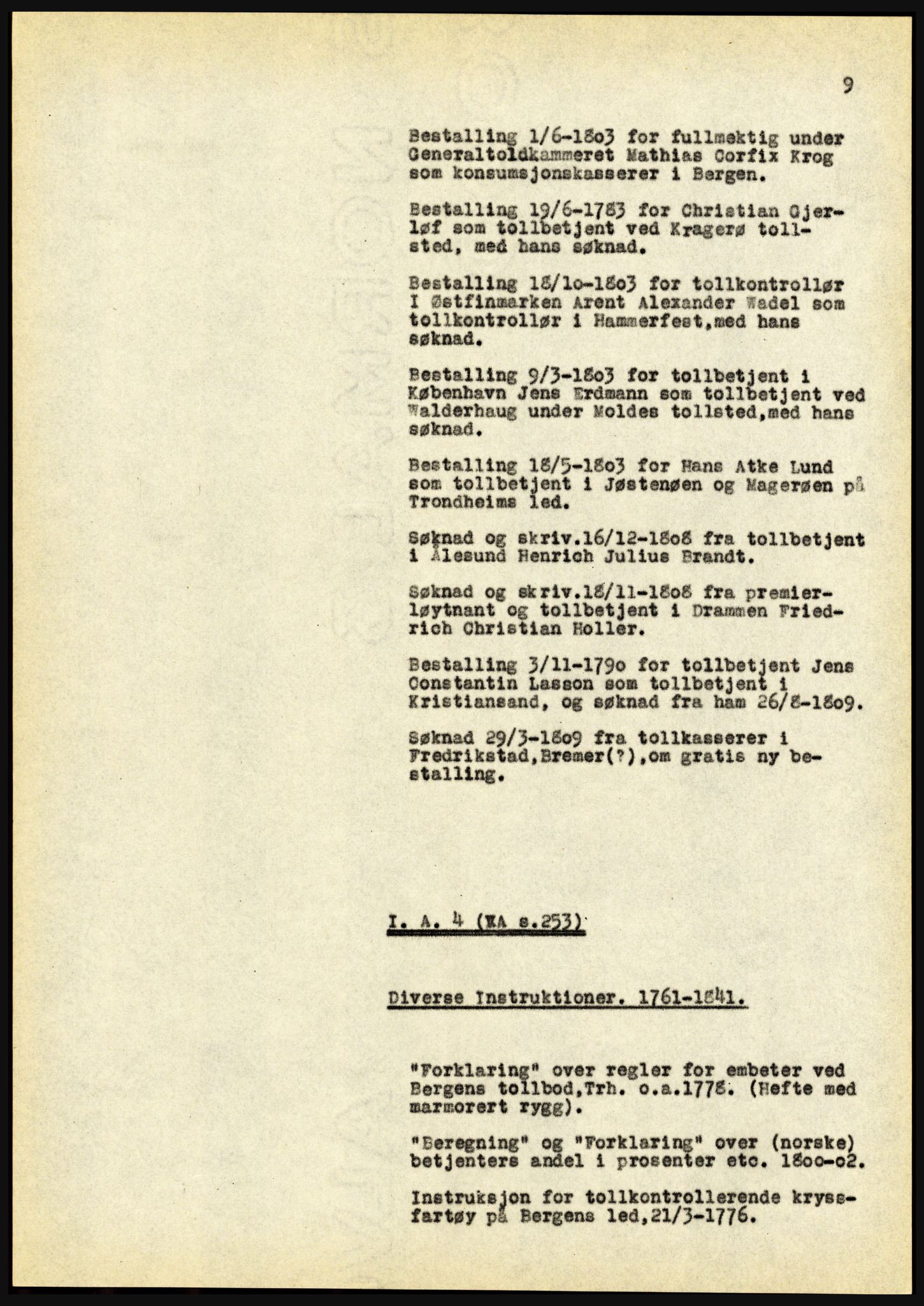 Riksarkivet, Seksjon for eldre arkiv og spesialsamlinger, AV/RA-EA-6797/H/Ha, 1953, p. 9