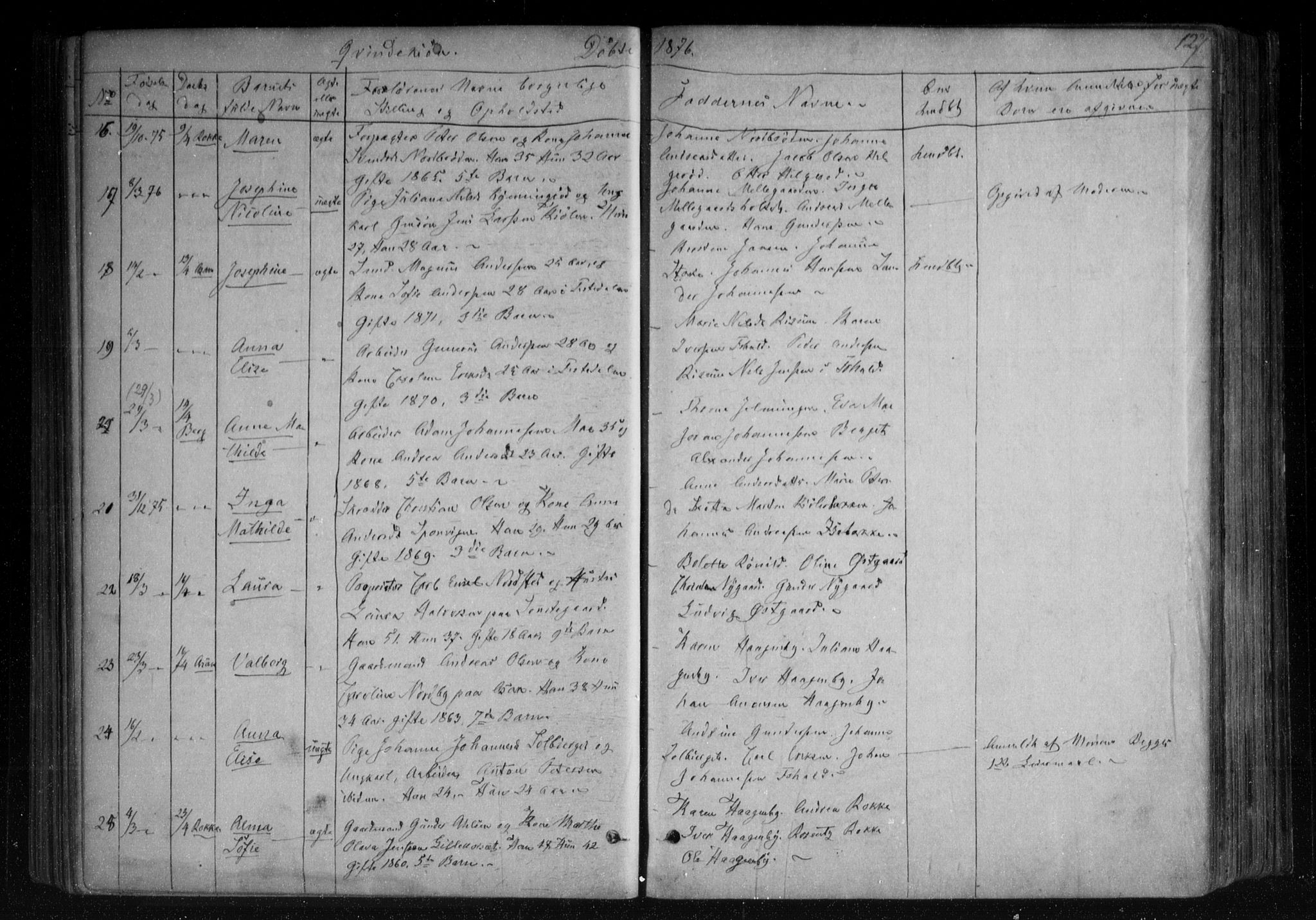 Berg prestekontor Kirkebøker, SAO/A-10902/F/Fa/L0005: Parish register (official) no. I 5, 1861-1877, p. 127