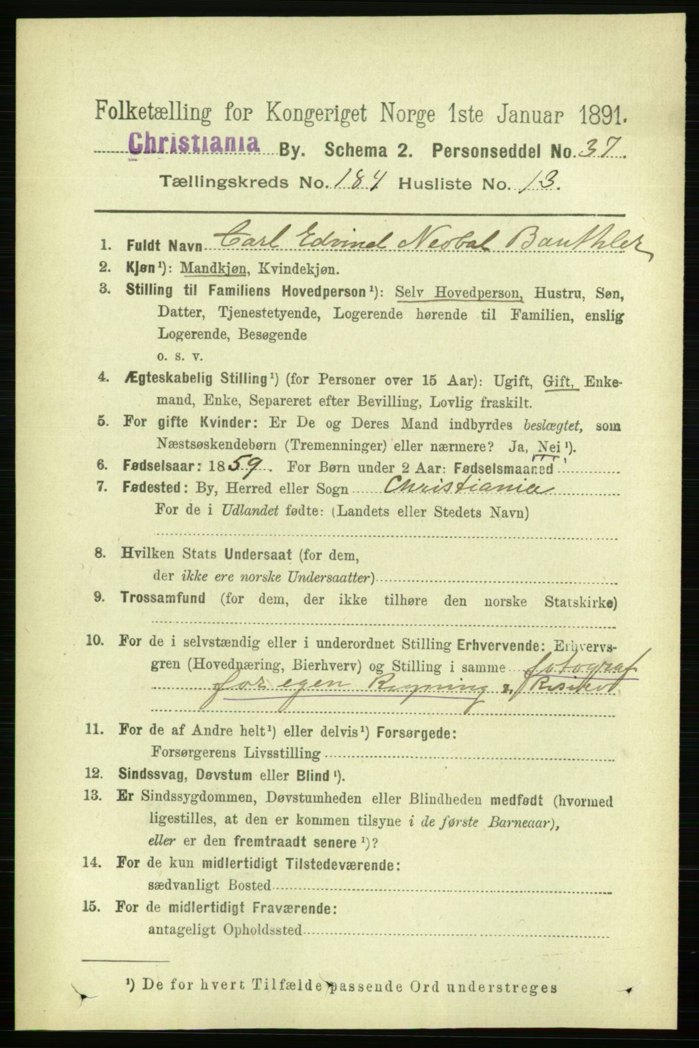 RA, 1891 census for 0301 Kristiania, 1891, p. 110566