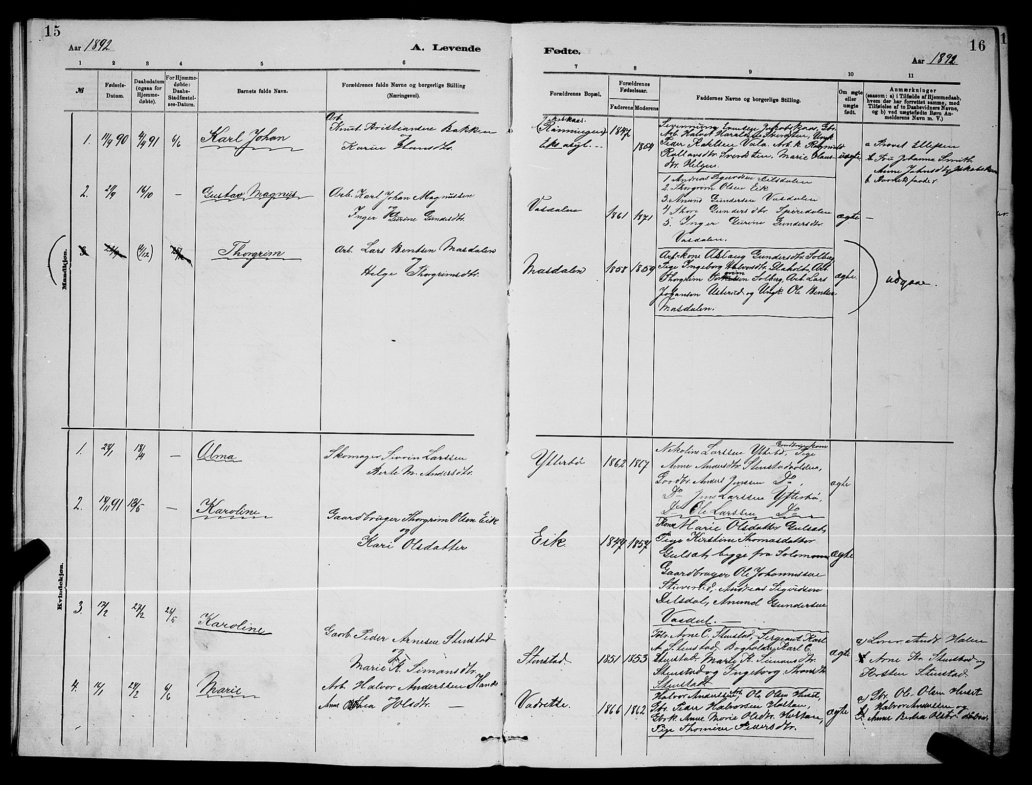 Holla kirkebøker, AV/SAKO-A-272/G/Gb/L0001: Parish register (copy) no. II 1, 1882-1897, p. 16