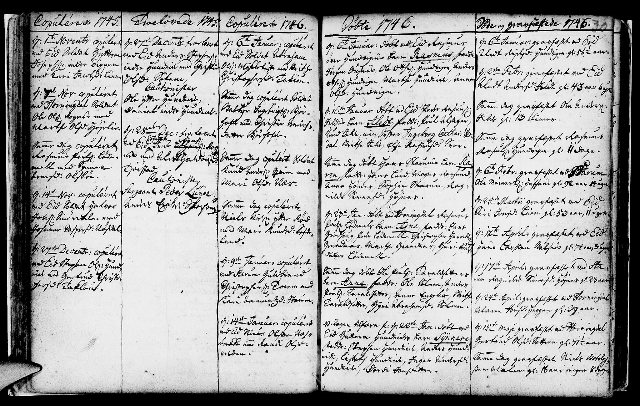 Eid sokneprestembete, SAB/A-82301/H/Haa/Haaa/L0002: Parish register (official) no. A 2, 1741-1769, p. 30