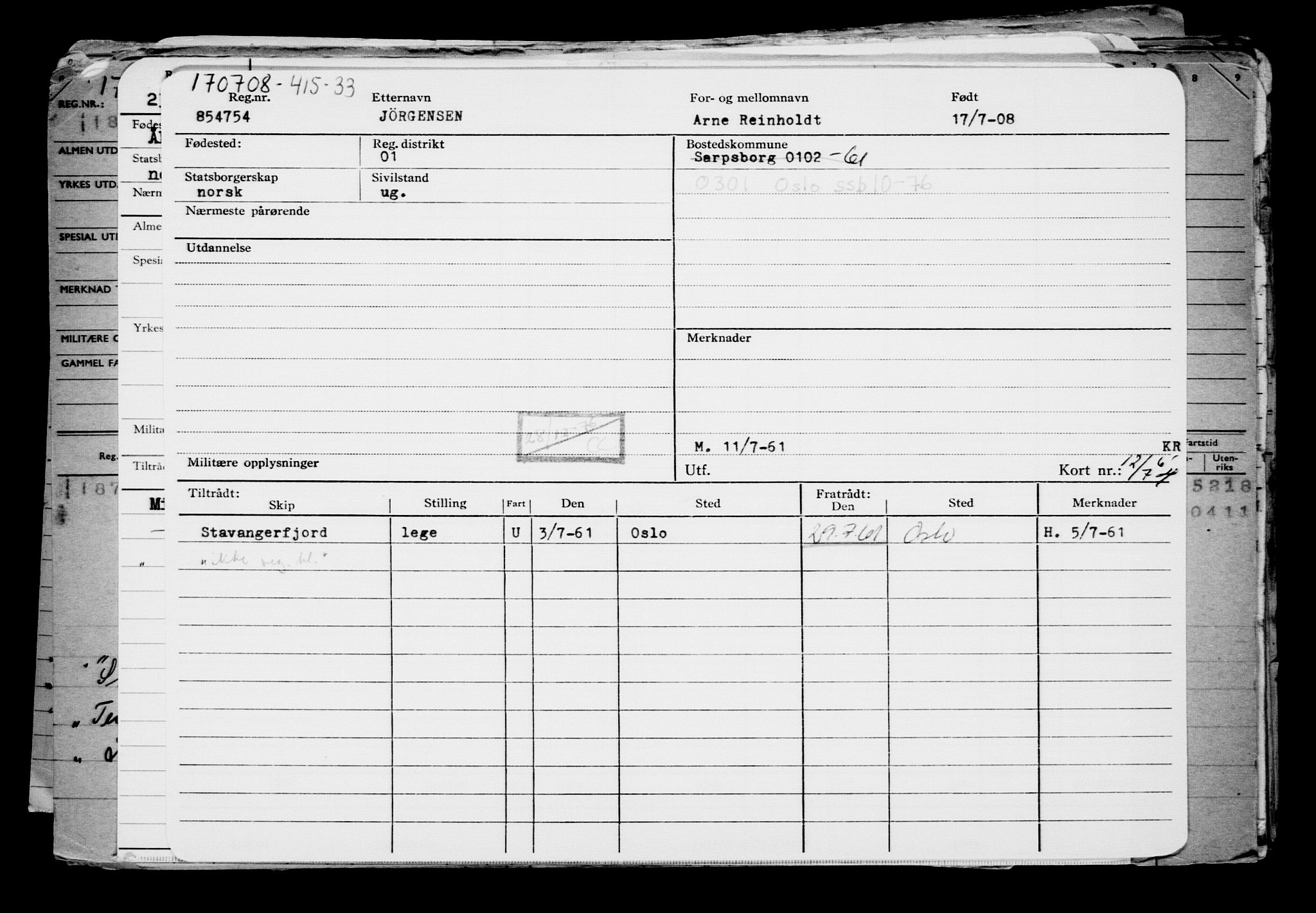 Direktoratet for sjømenn, RA/S-3545/G/Gb/L0078: Hovedkort, 1908, p. 256