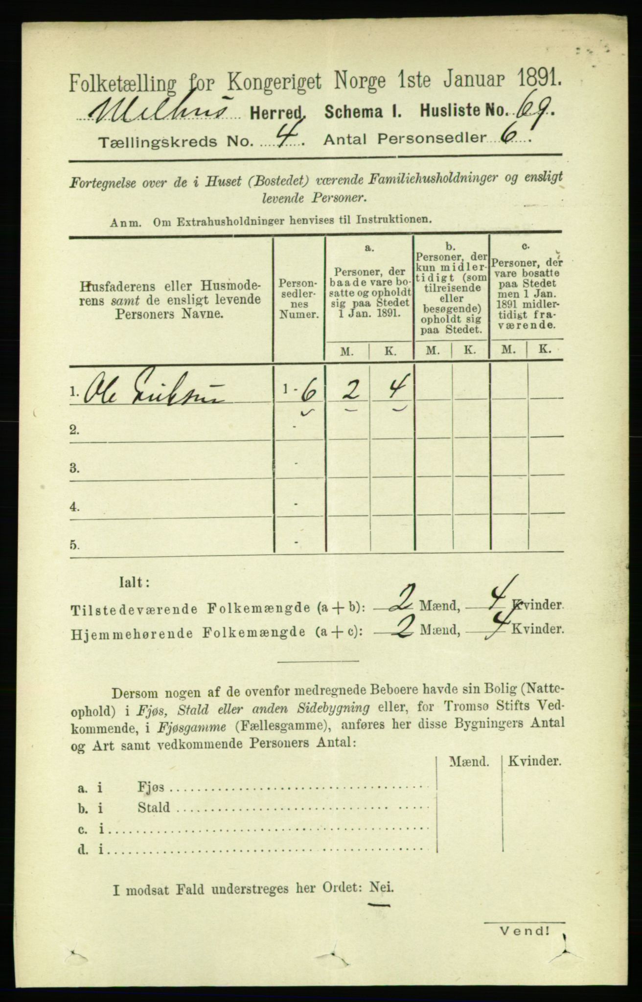 RA, 1891 census for 1653 Melhus, 1891, p. 1970