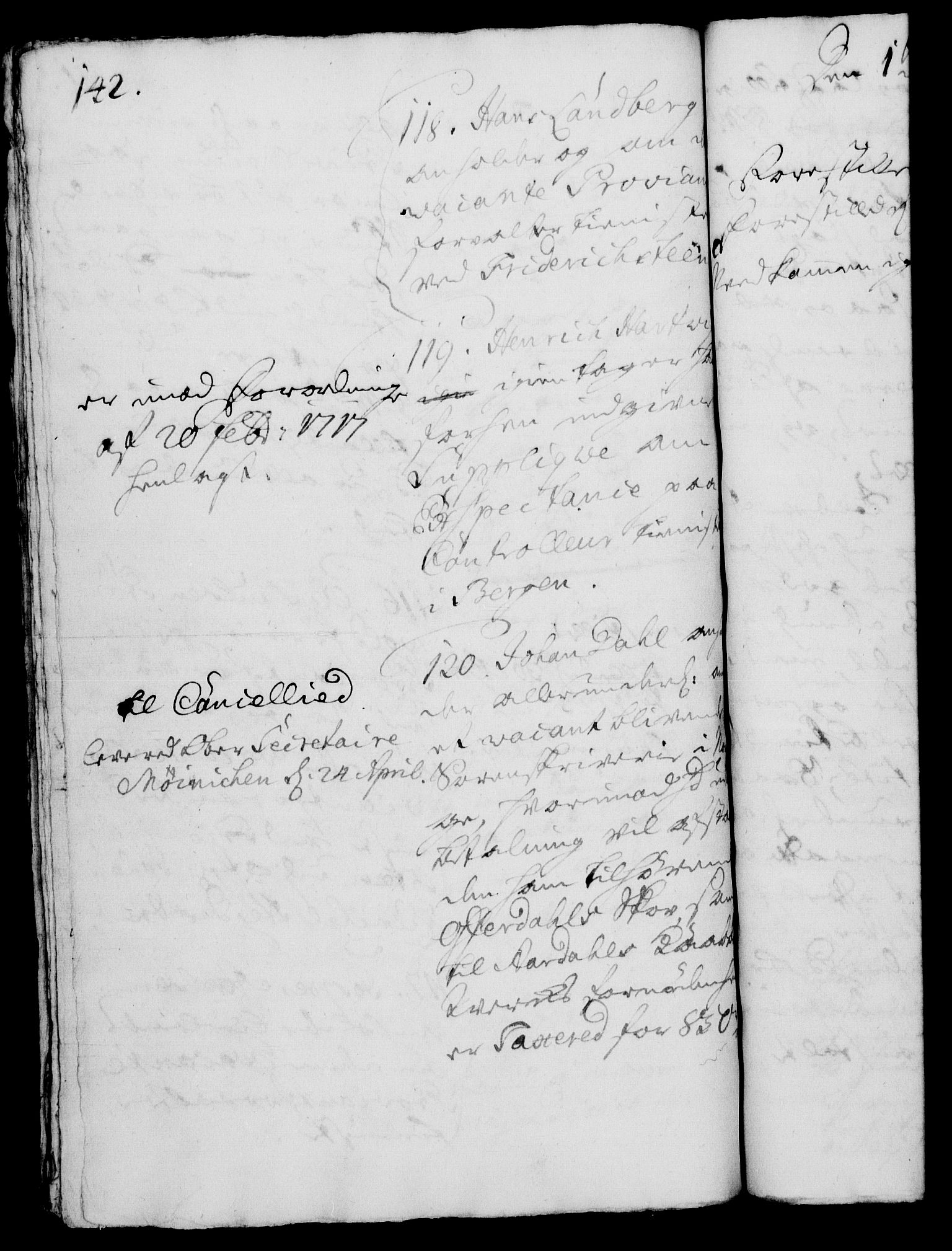 Rentekammeret, Kammerkanselliet, RA/EA-3111/G/Gh/Gha/L0007: Norsk ekstraktmemorialprotokoll (merket RK 53.52), 1724-1725, p. 142