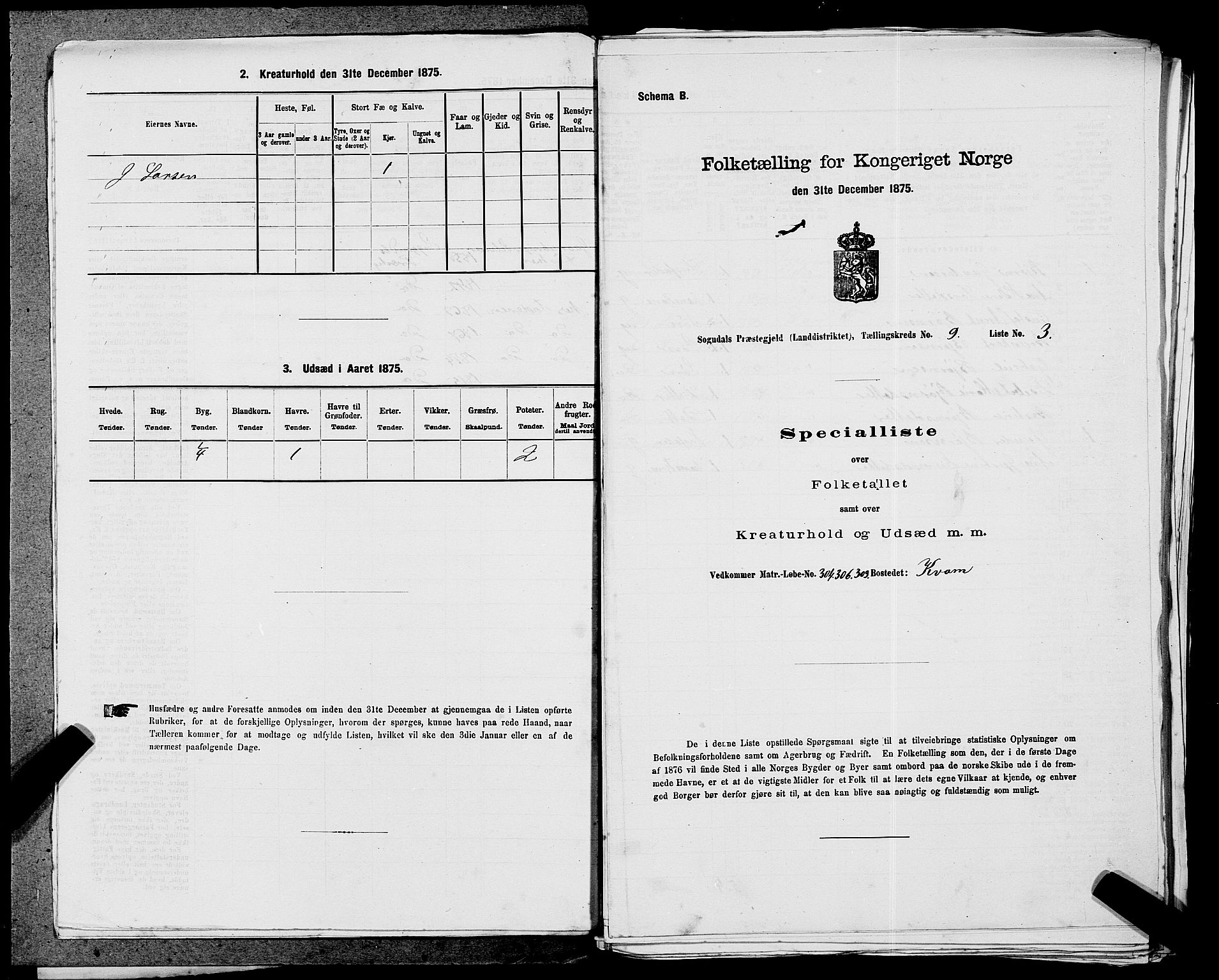 SAST, 1875 census for 1111L Sokndal/Sokndal, 1875, p. 810