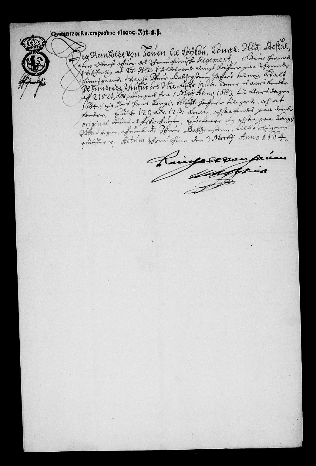 Rentekammeret inntil 1814, Reviderte regnskaper, Stiftamtstueregnskaper, Trondheim stiftamt og Nordland amt, RA/EA-6044/R/Rd/L0007: Trondheim stiftamt, 1663