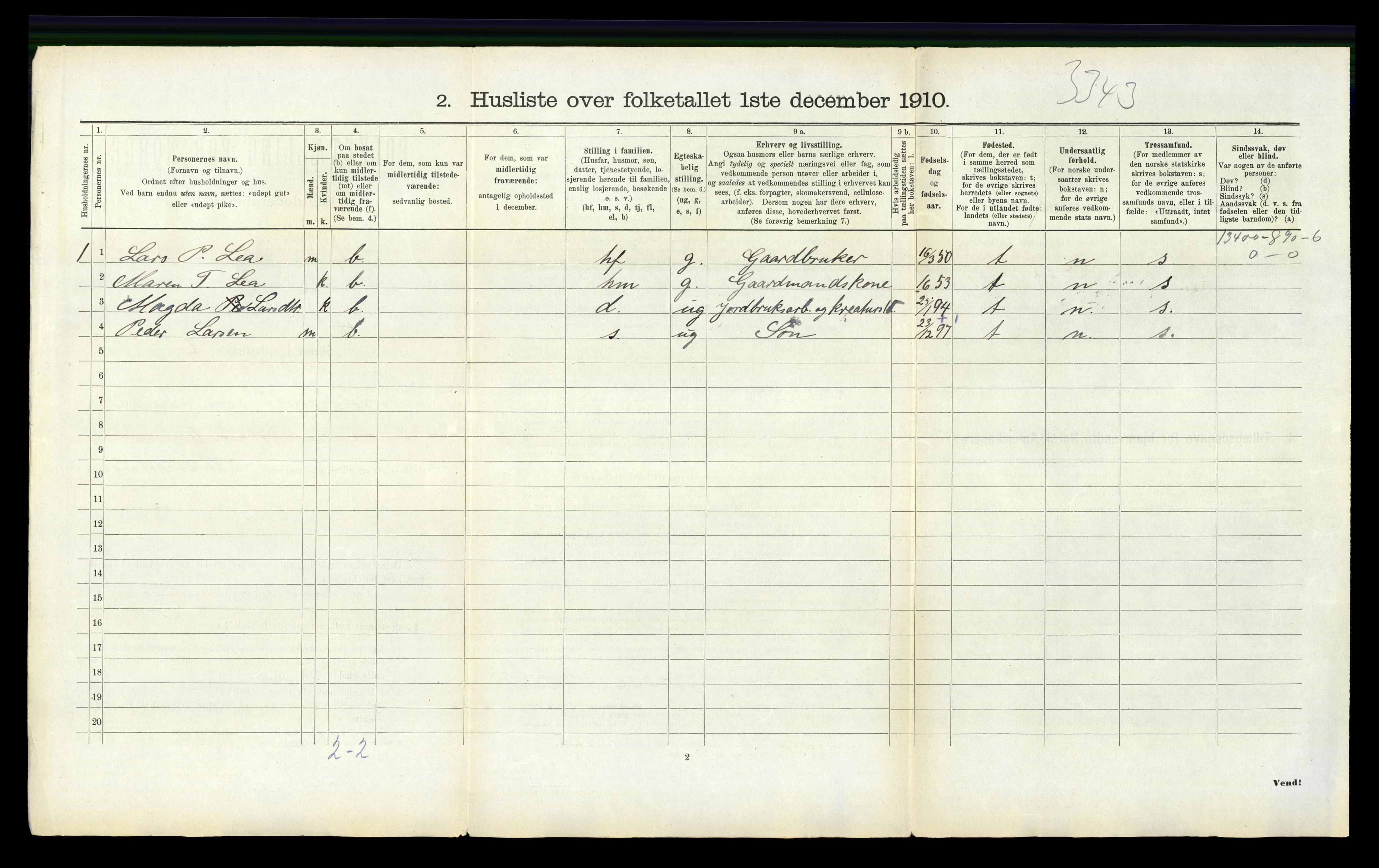 RA, 1910 census for Høyland, 1910, p. 1213