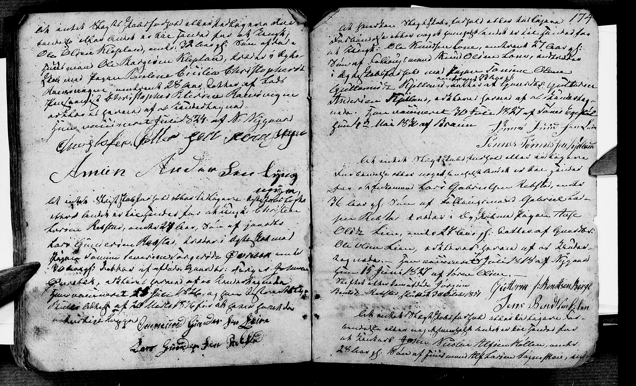 Søgne sokneprestkontor, SAK/1111-0037/F/Fa/Fab/L0007: Parish register (official) no. A 7, 1791-1851, p. 174