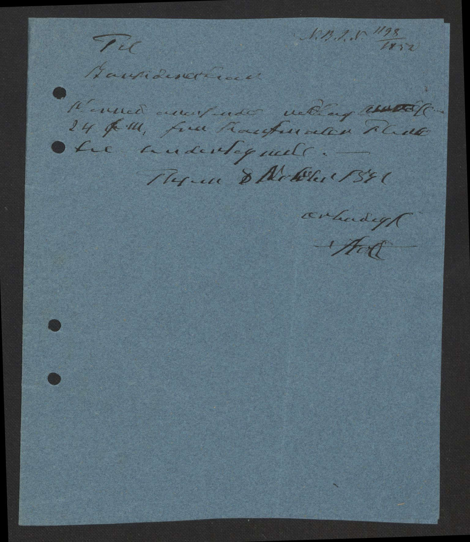 Norges Bank, Direksjonsarkivet I, AV/RA-S-3160/E/L0032: Hovedsetet, 1821-1921, p. 139