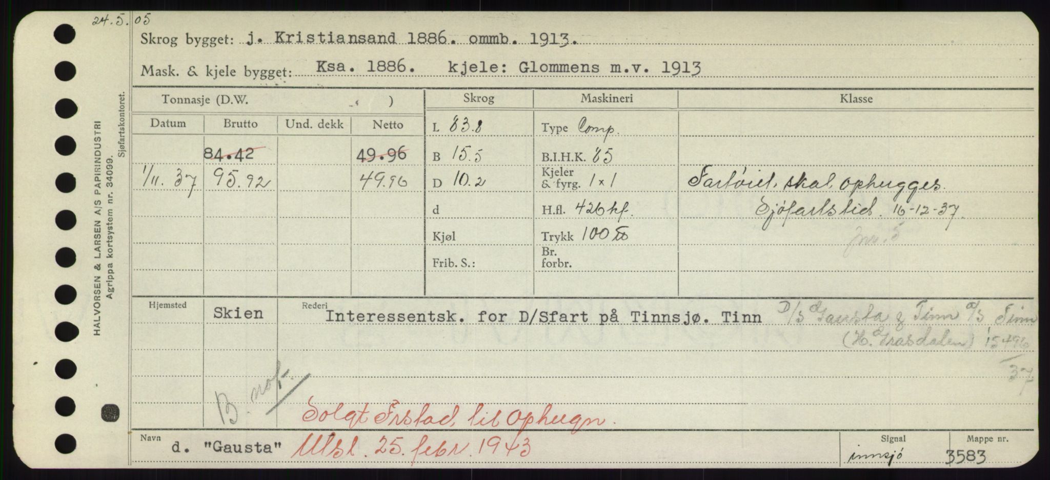 Sjøfartsdirektoratet med forløpere, Skipsmålingen, RA/S-1627/H/Hd/L0012: Fartøy, G-Glø, p. 123