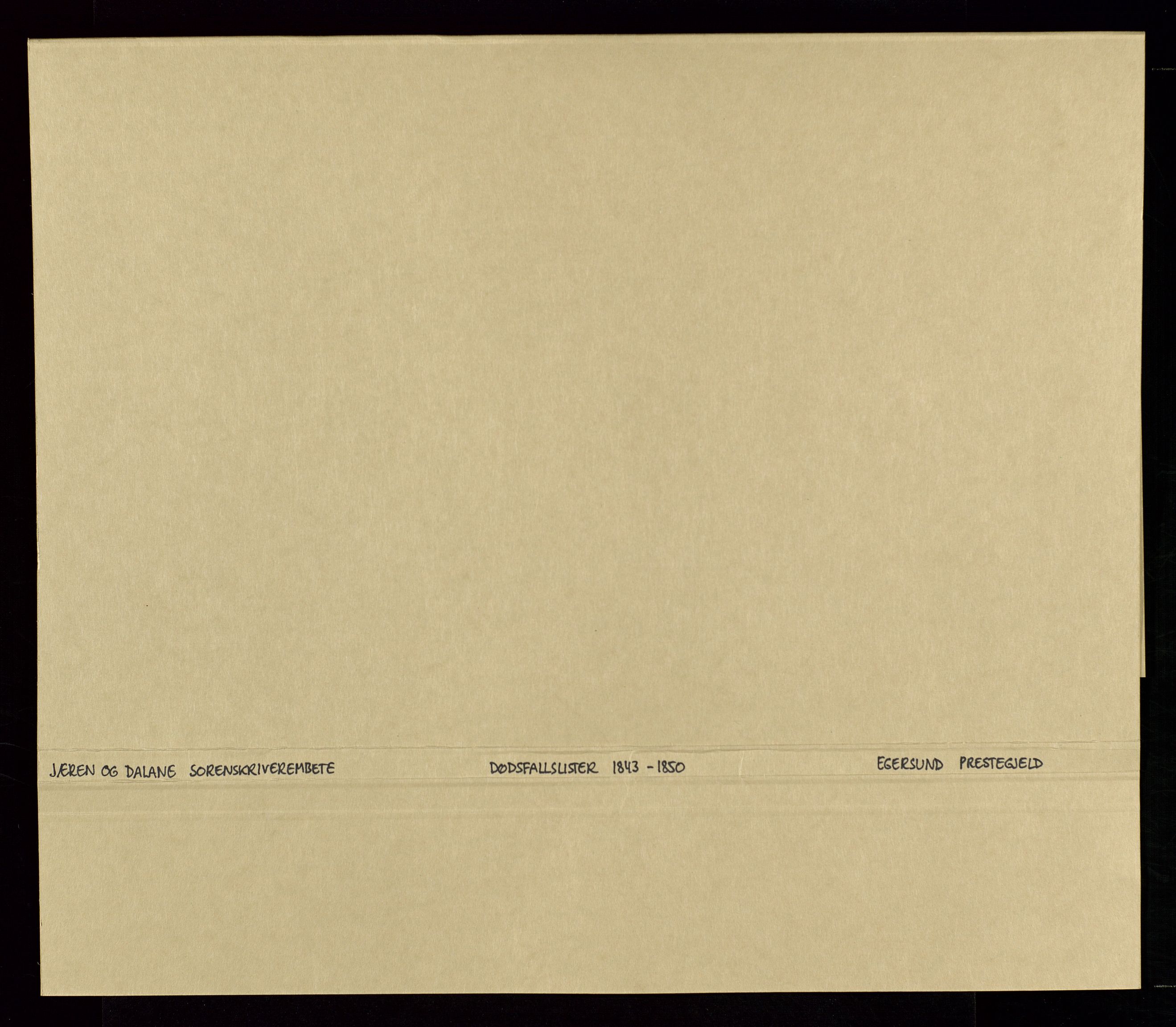 Jæren og Dalane sorenskriveri, AV/SAST-A-100306/5/52AA/L0005: DØDSFALL-LISTER<PRESTEGJELDSVIS>, 1843-1850, p. 2