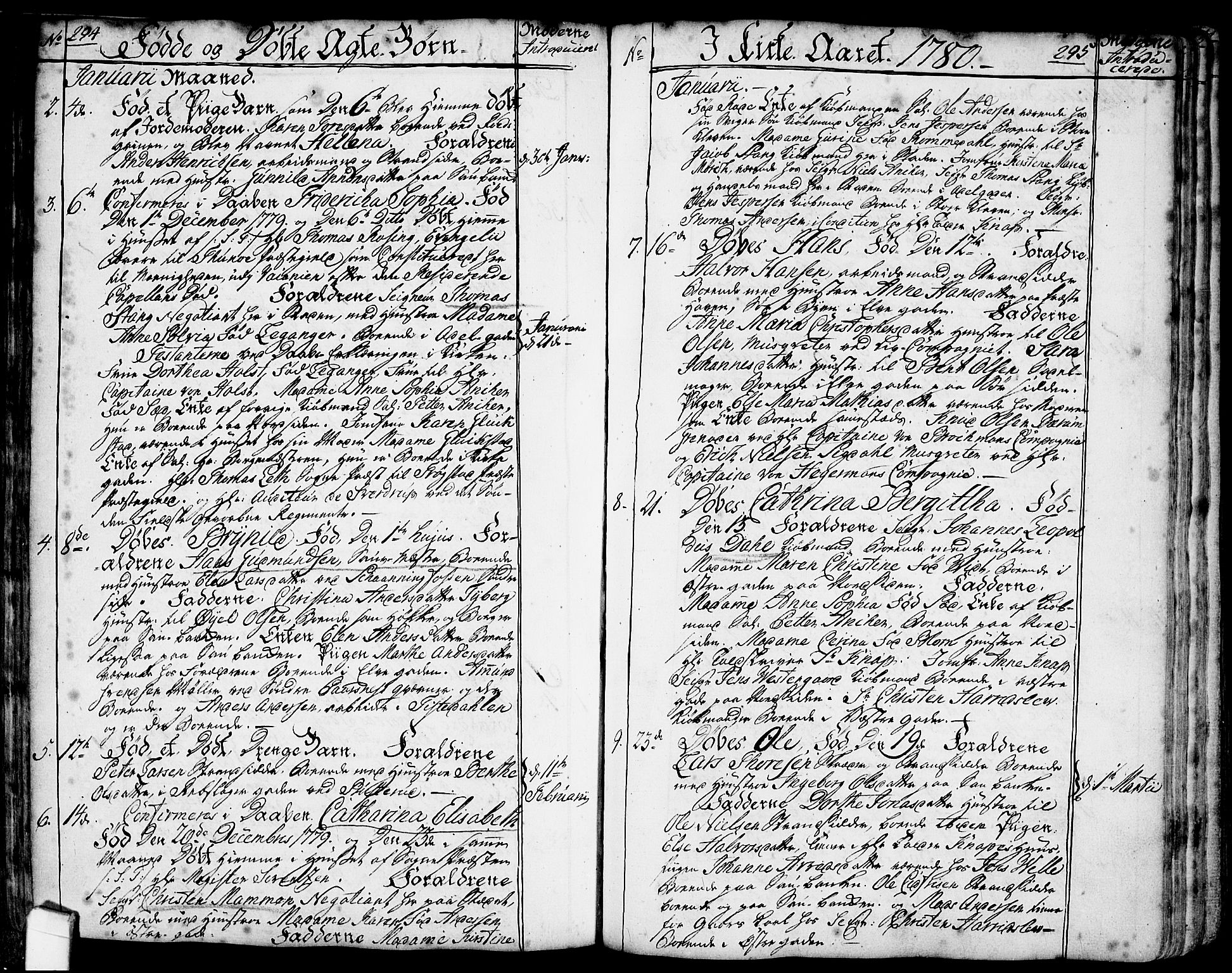 Halden prestekontor Kirkebøker, SAO/A-10909/F/Fa/L0001: Parish register (official) no. I 1, 1758-1791, p. 294-295