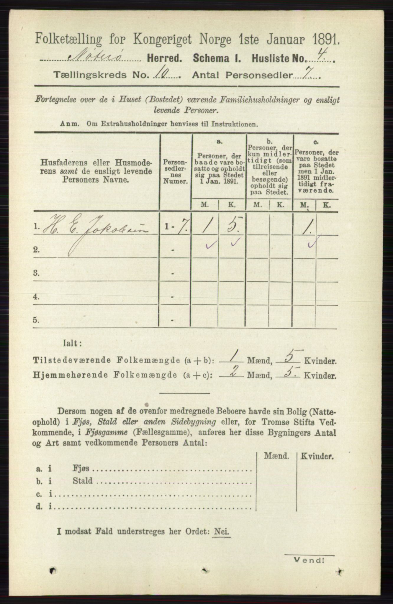 RA, 1891 census for 0722 Nøtterøy, 1891, p. 5113