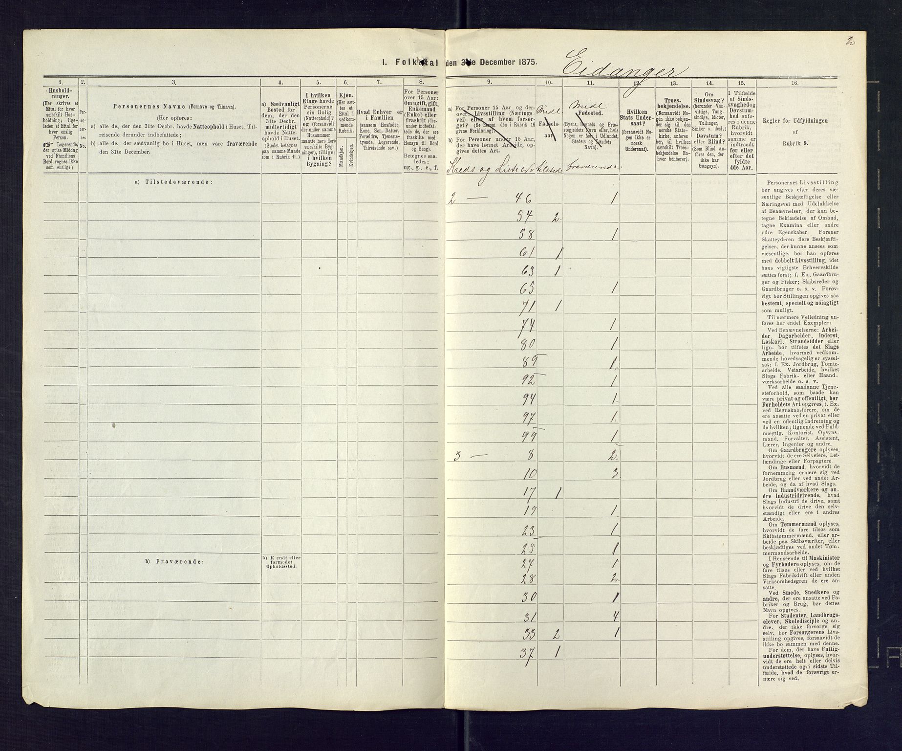 SAKO, 1875 census for 0813P Eidanger, 1875, p. 48