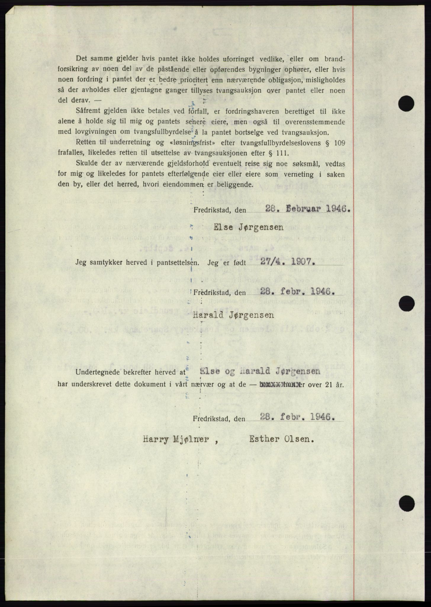 Onsøy sorenskriveri, SAO/A-10474/G/Ga/Gac/L0004: Mortgage book no. B4, 1944-1946, Diary no: : 424/1946