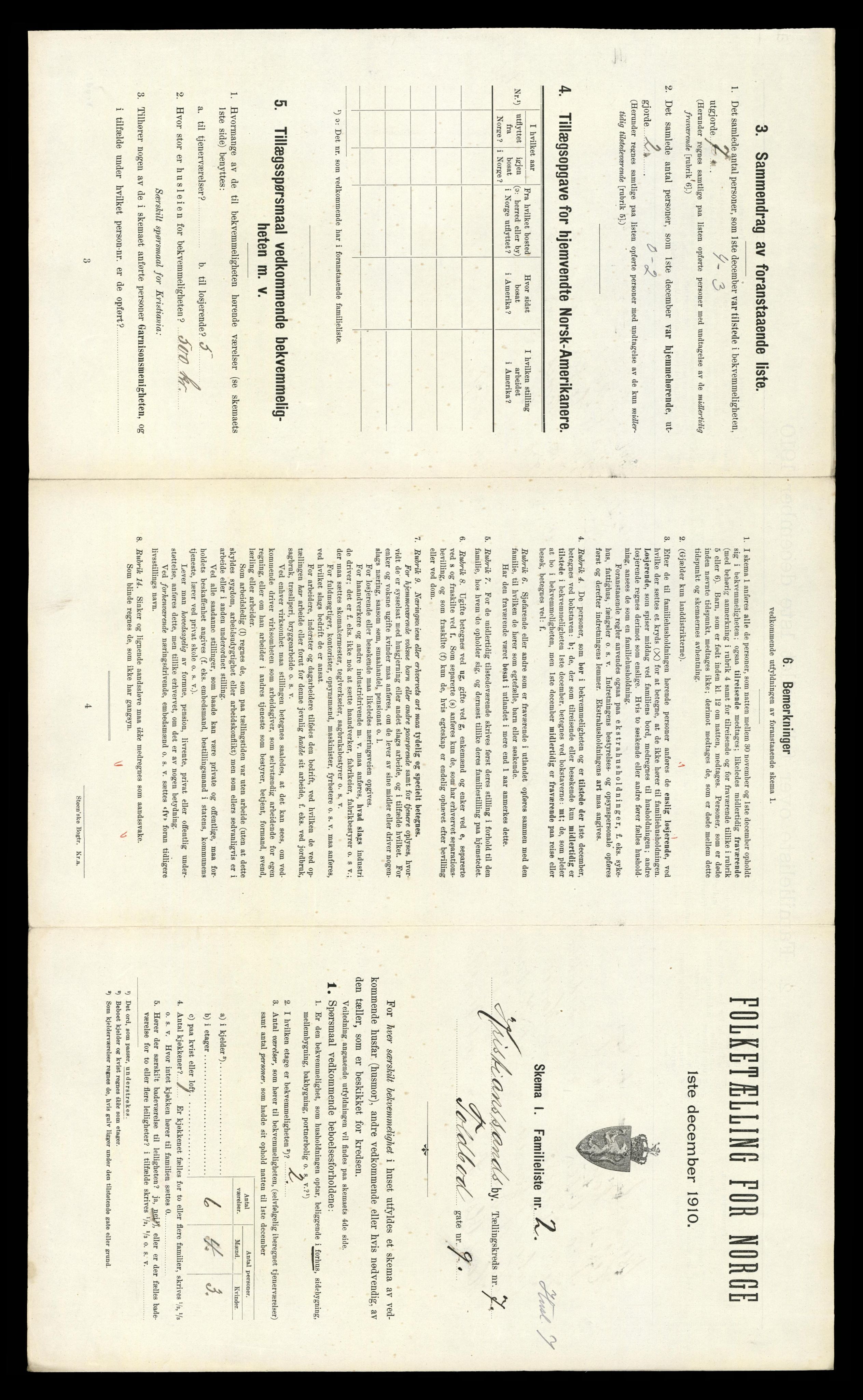 RA, 1910 census for Kristiansand, 1910, p. 1574