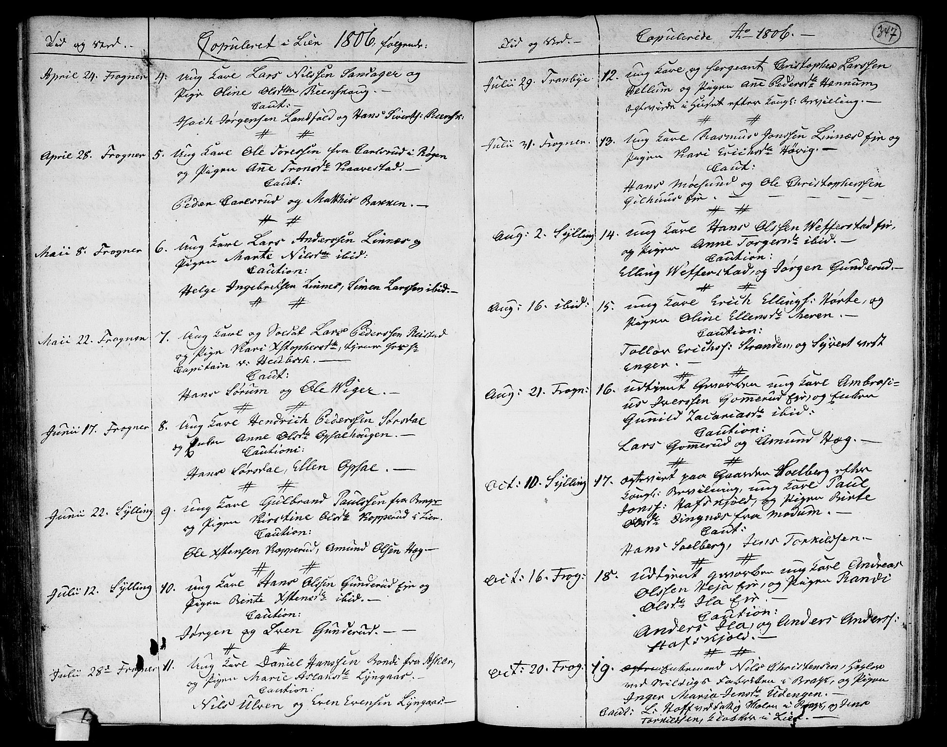 Lier kirkebøker, SAKO/A-230/F/Fa/L0007: Parish register (official) no. I 7, 1794-1813, p. 347