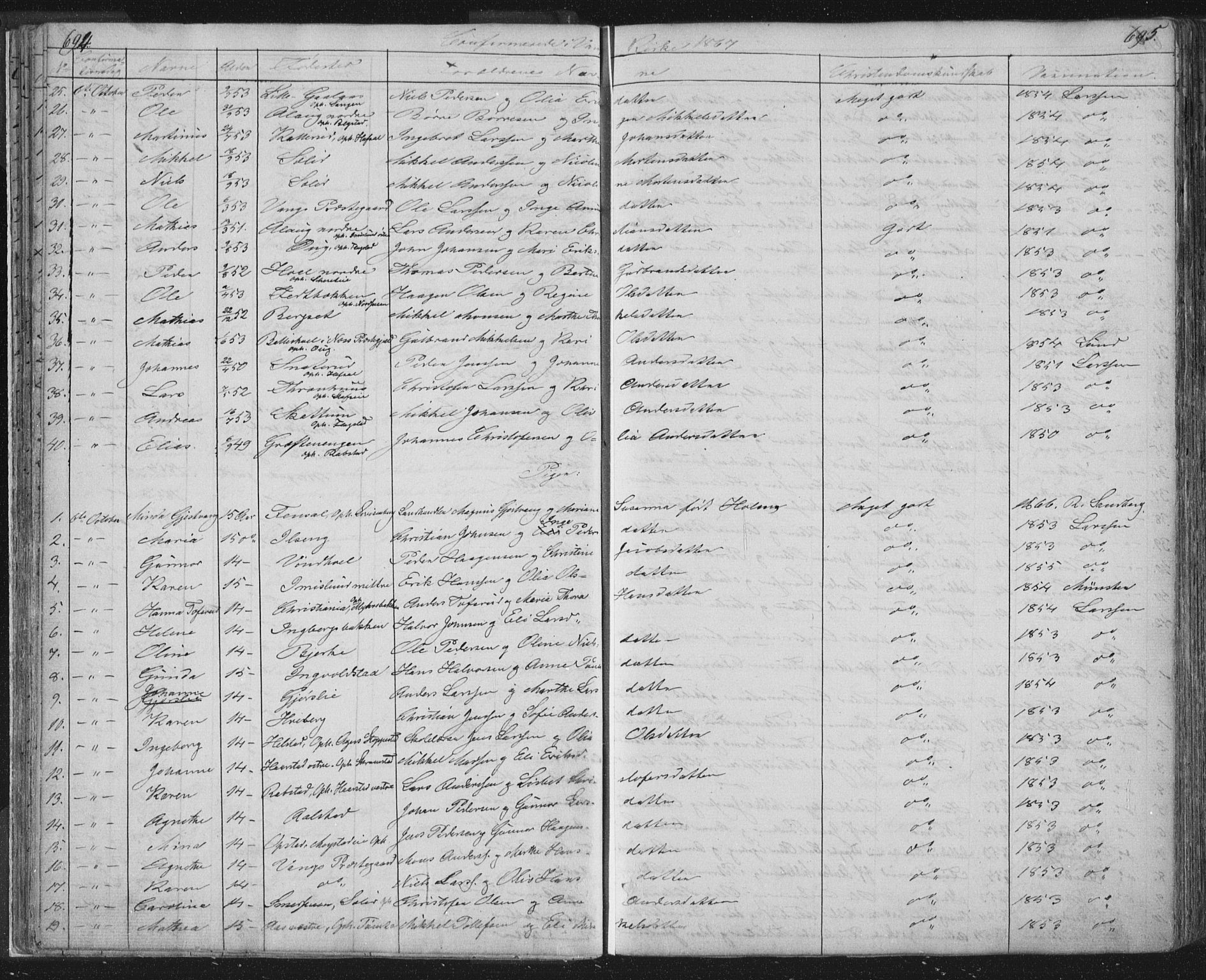 Vang prestekontor, Hedmark, AV/SAH-PREST-008/H/Ha/Hab/L0010B: Parish register (copy) no. 10b, 1854-1896, p. 694-695