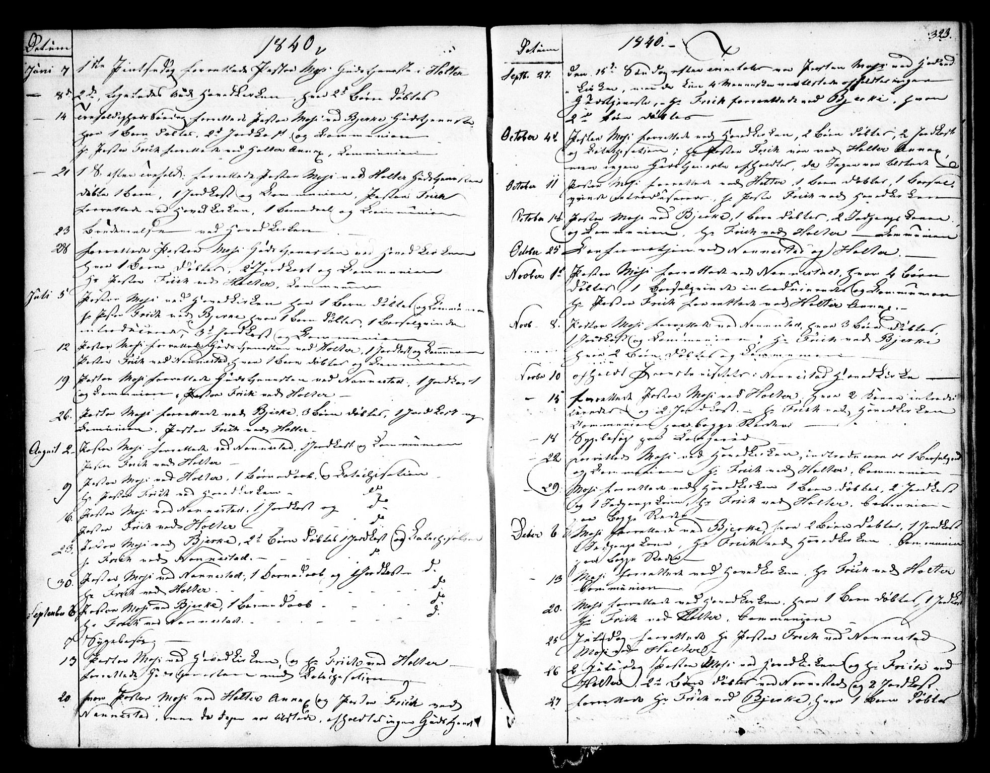 Nannestad prestekontor Kirkebøker, SAO/A-10414a/F/Fa/L0010: Parish register (official) no. I 10, 1840-1850, p. 323