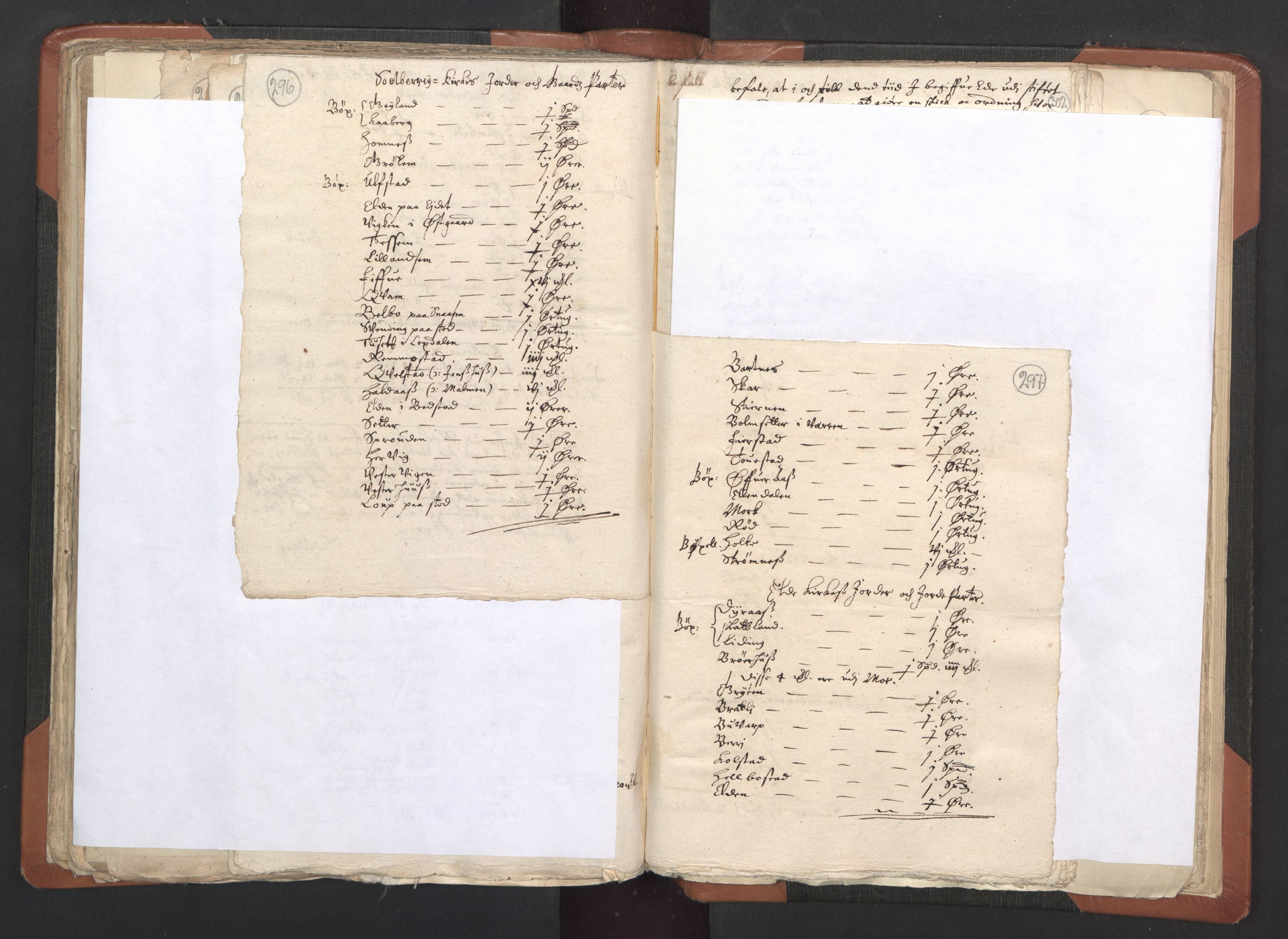 RA, Vicar's Census 1664-1666, no. 33: Innherad deanery, 1664-1666, p. 296-297