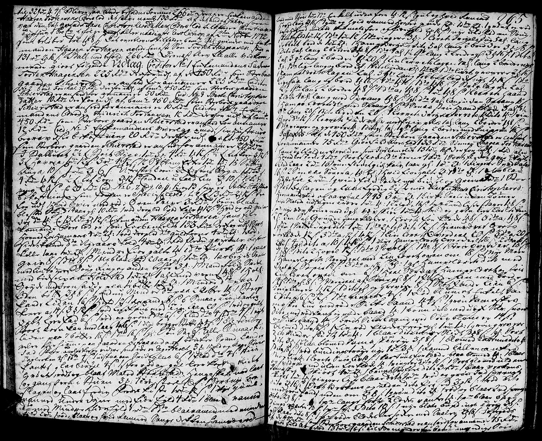 Toten tingrett, SAH/TING-006/J/Ja/L0009: Skifteprotokoll, 1756-1765, p. 264b-265a