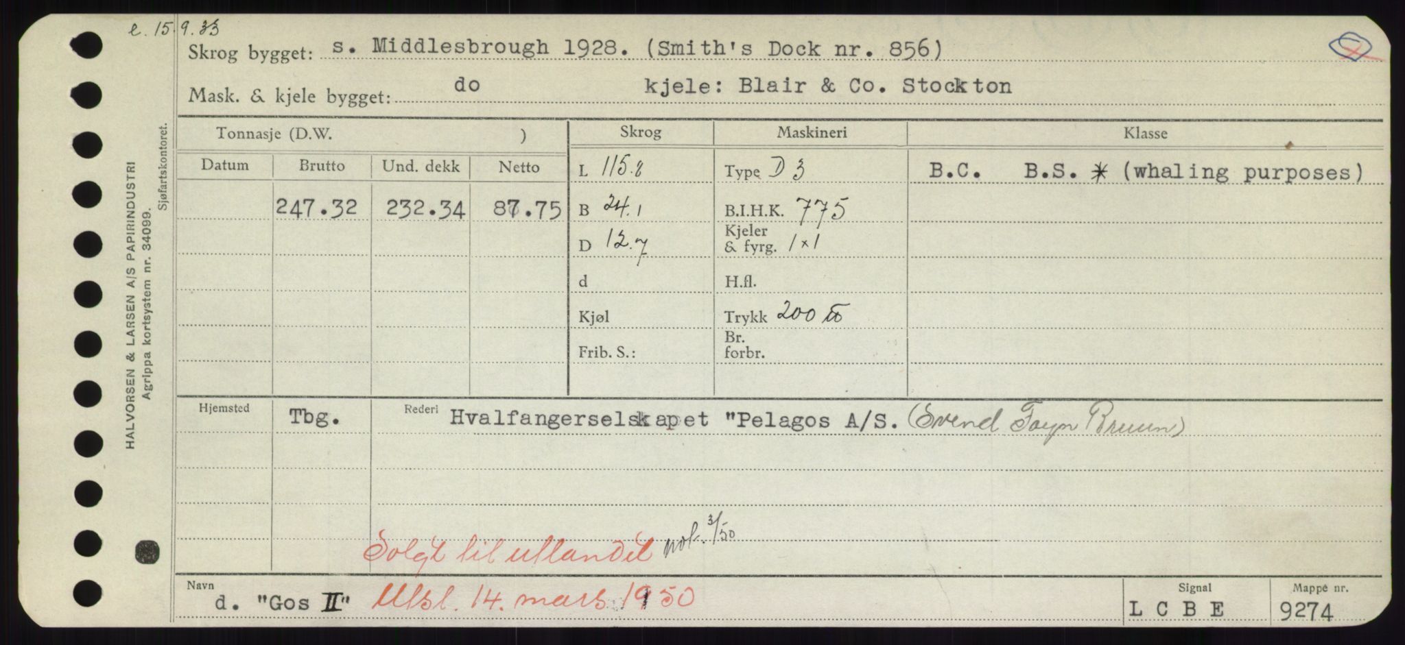 Sjøfartsdirektoratet med forløpere, Skipsmålingen, RA/S-1627/H/Hd/L0013: Fartøy, Gne-Gås, p. 83