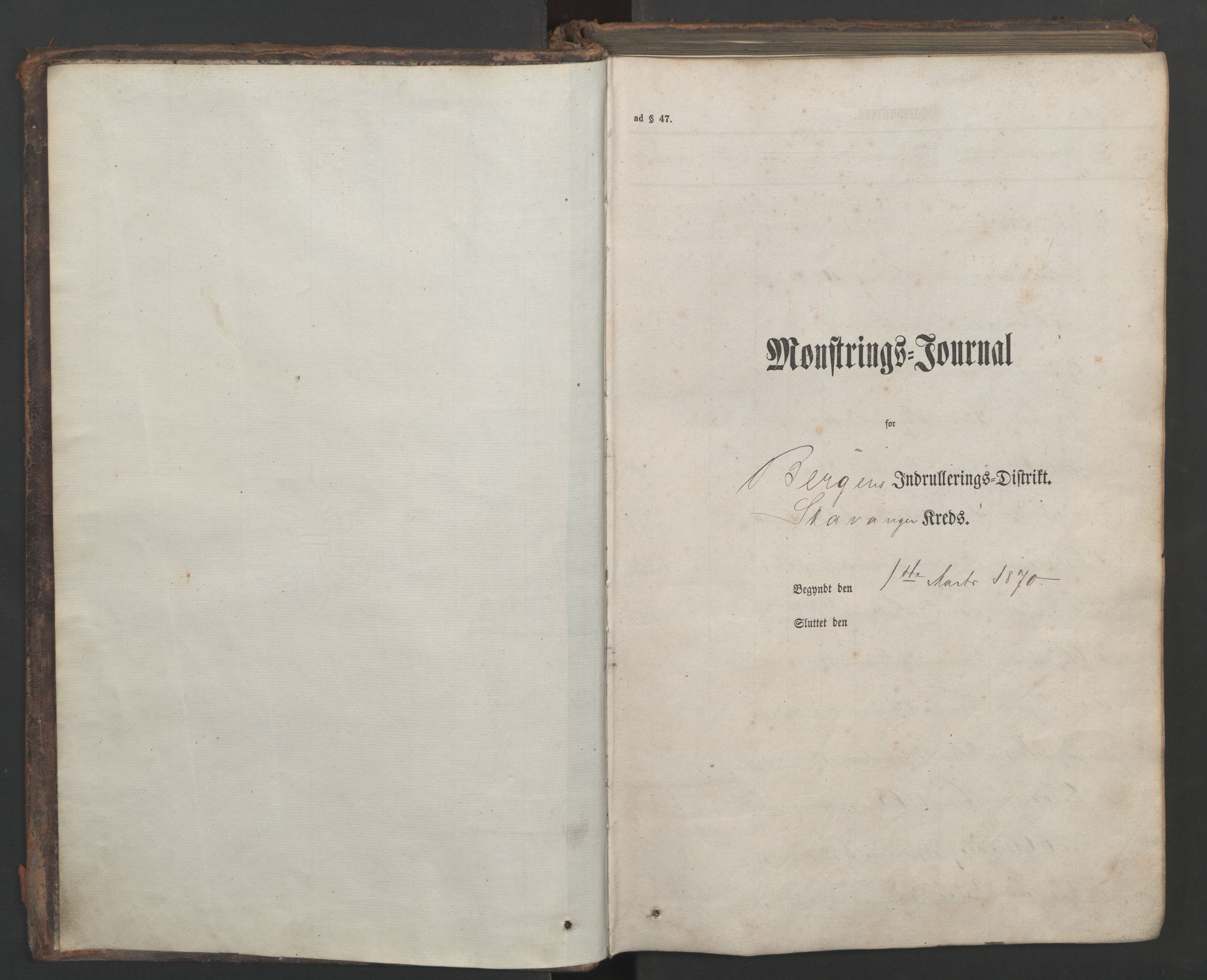 Stavanger sjømannskontor, SAST/A-102006/G/Ga/L0002: Mønstringsjournal, 1870-1876, p. 4