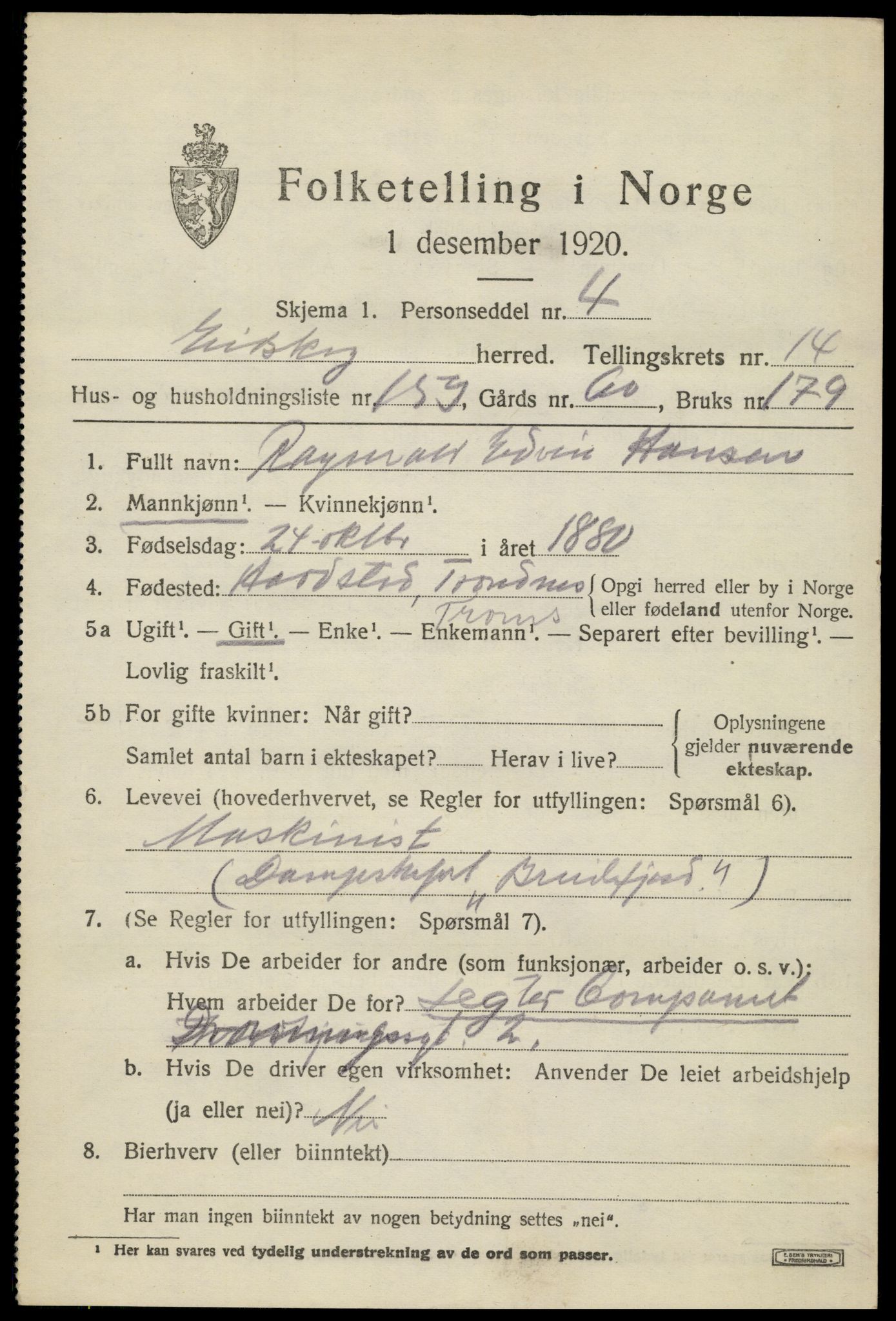 SAH, 1920 census for Eidskog, 1920, p. 14983