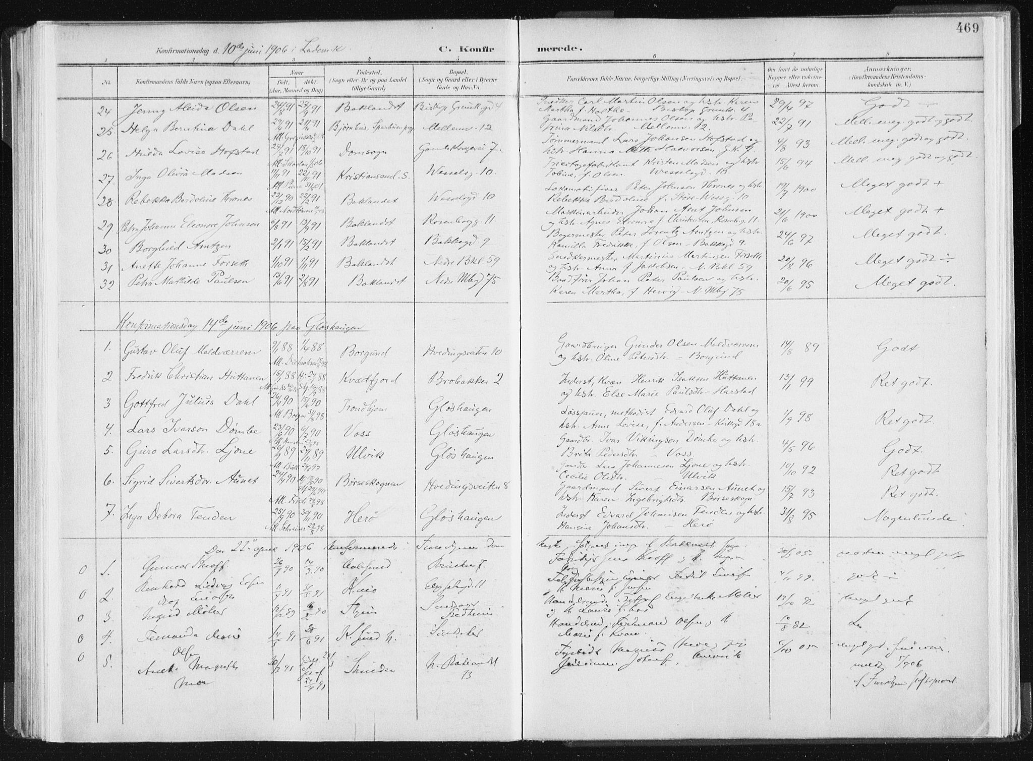 Ministerialprotokoller, klokkerbøker og fødselsregistre - Sør-Trøndelag, AV/SAT-A-1456/604/L0200: Parish register (official) no. 604A20II, 1901-1908, p. 469