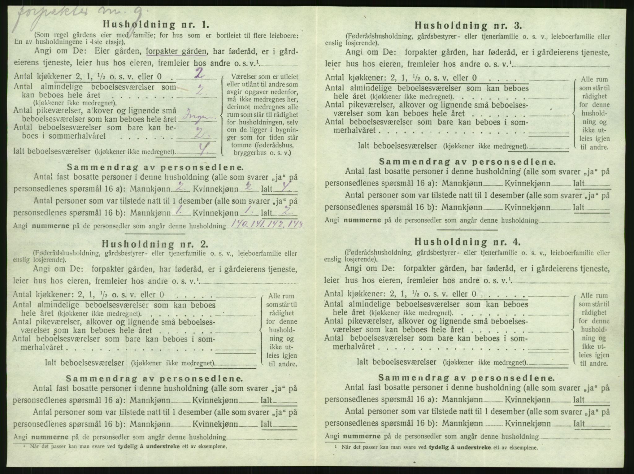 SAT, 1920 census for Foldereid, 1920, p. 357