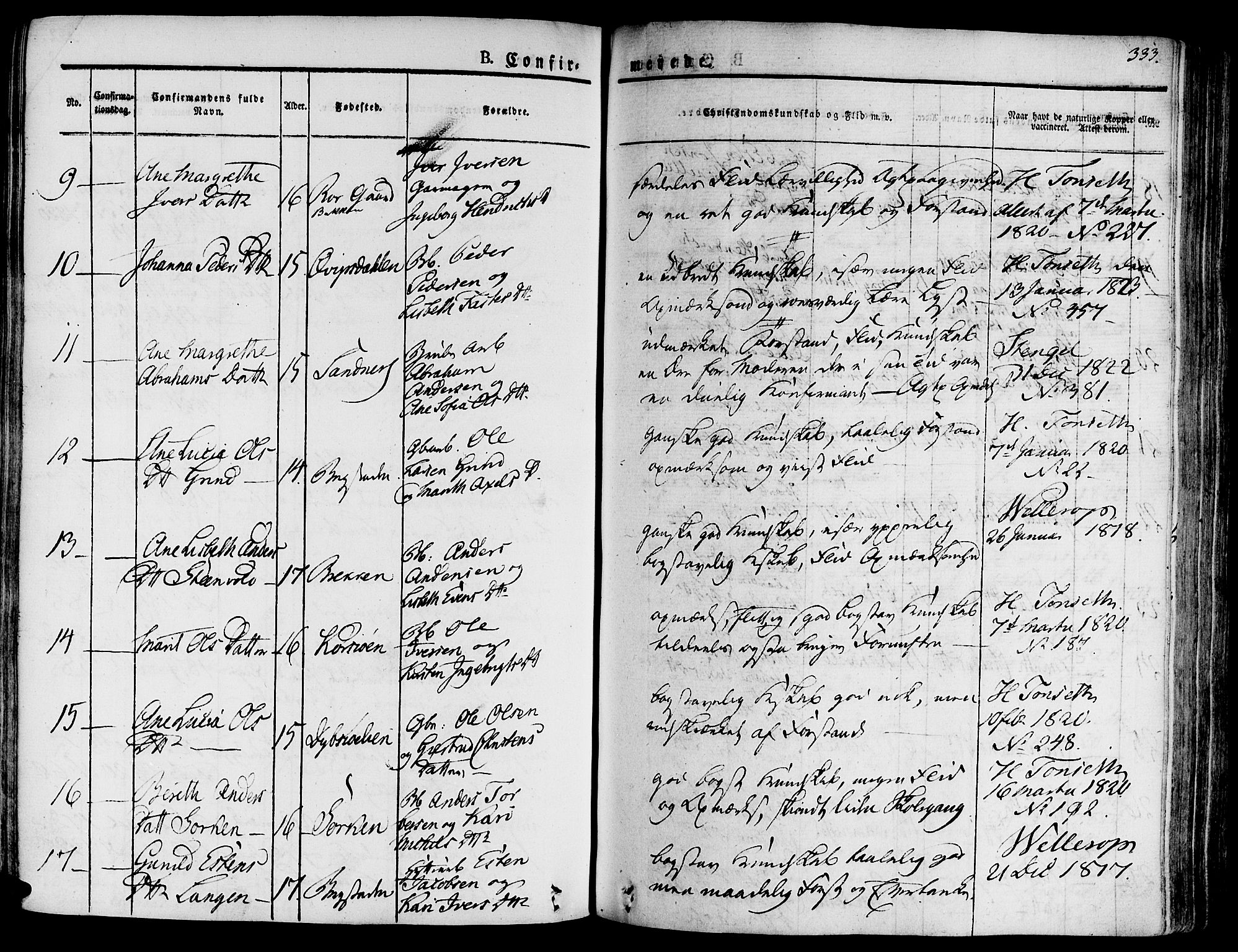 Ministerialprotokoller, klokkerbøker og fødselsregistre - Sør-Trøndelag, SAT/A-1456/681/L0930: Parish register (official) no. 681A08, 1829-1844, p. 333