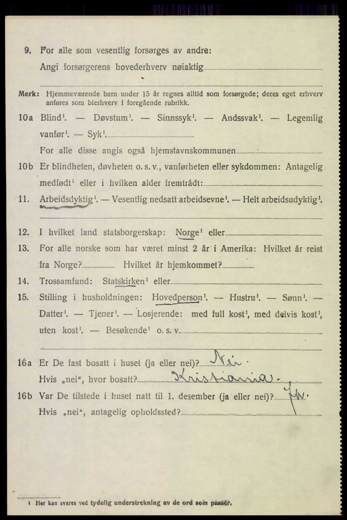 SAH, 1920 census for Lunner, 1920, p. 6216