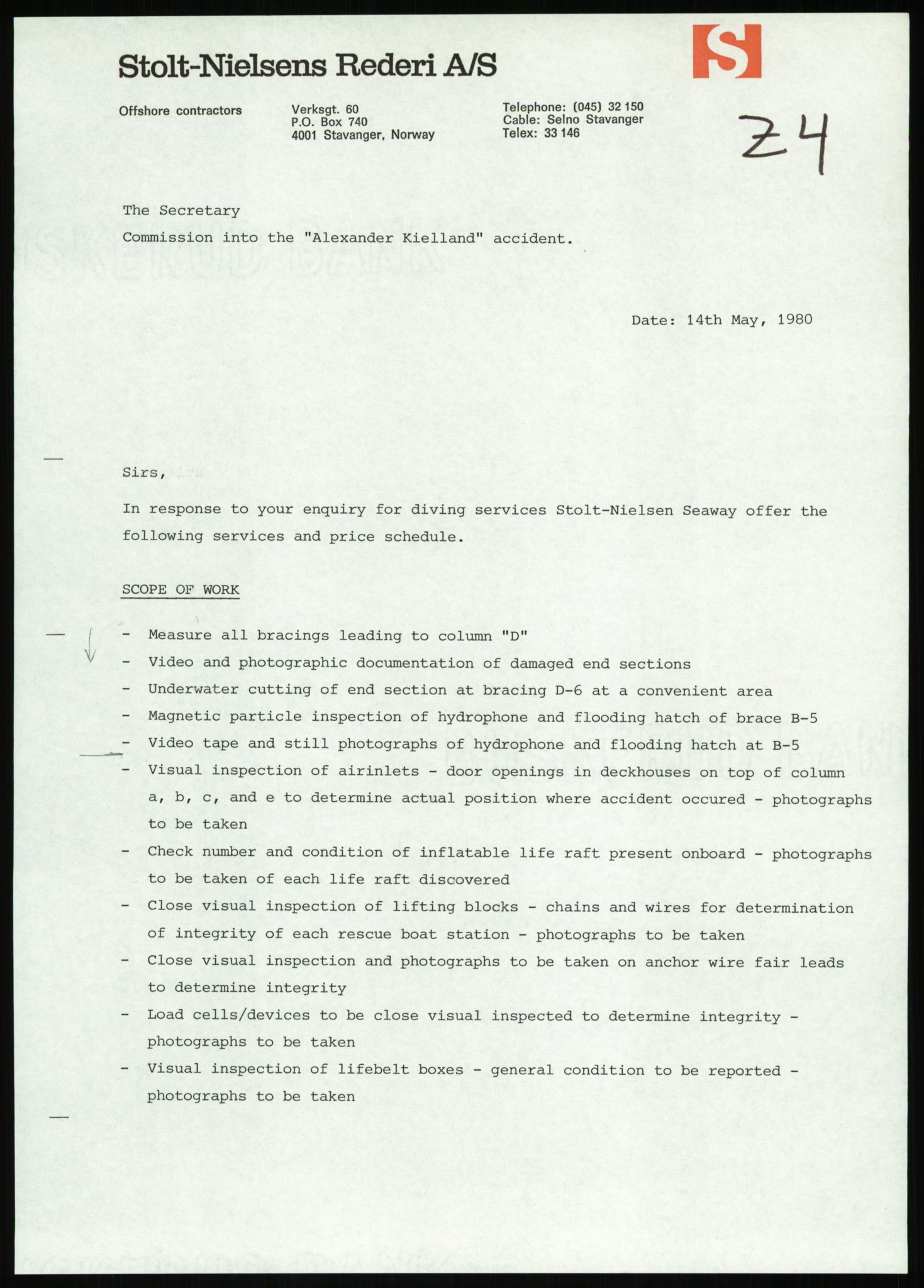 Justisdepartementet, Granskningskommisjonen ved Alexander Kielland-ulykken 27.3.1980, RA/S-1165/D/L0022: Y Forskningsprosjekter (Y8-Y9)/Z Diverse (Doku.liste + Z1-Z15 av 15), 1980-1981, p. 480