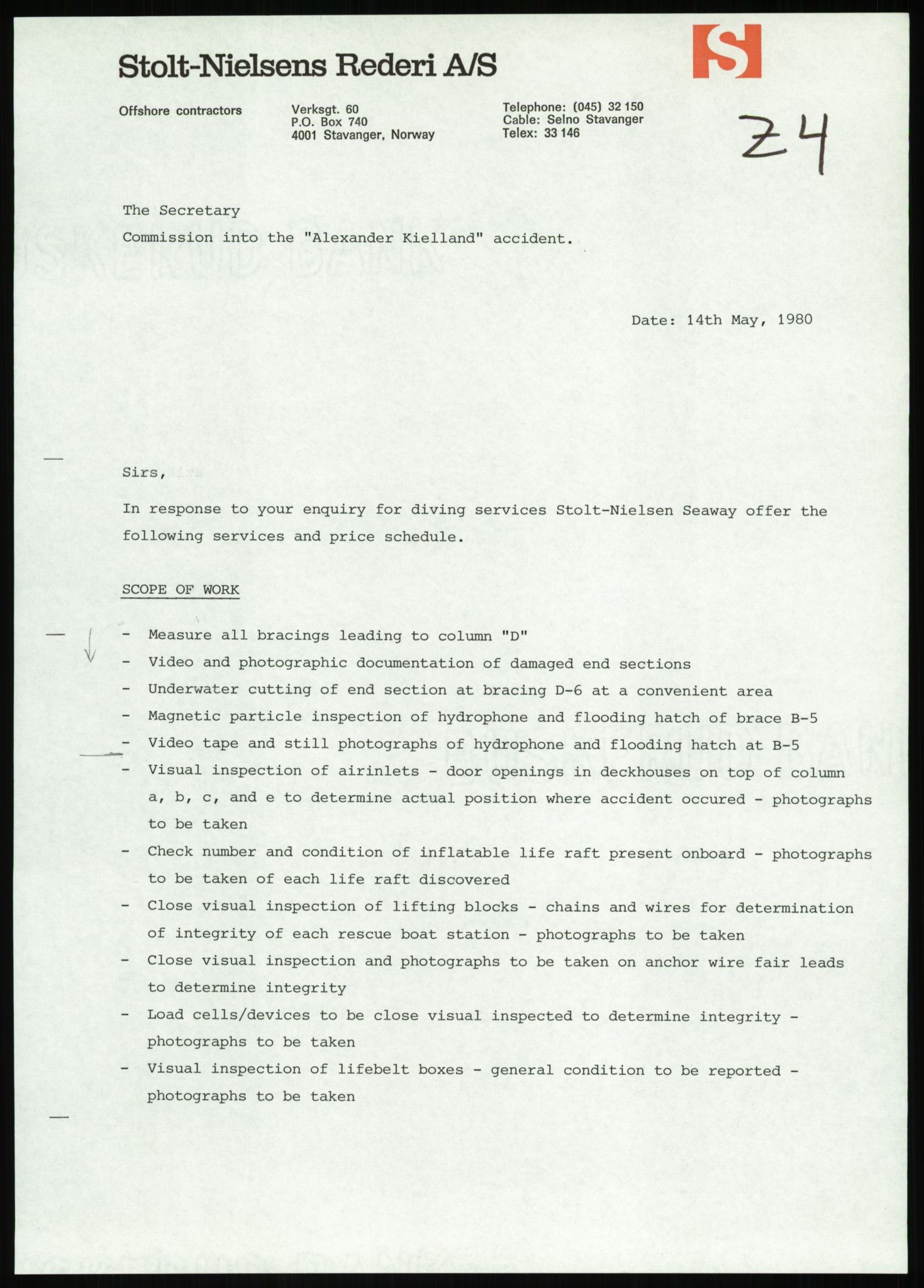 Justisdepartementet, Granskningskommisjonen ved Alexander Kielland-ulykken 27.3.1980, AV/RA-S-1165/D/L0022: Y Forskningsprosjekter (Y8-Y9)/Z Diverse (Doku.liste + Z1-Z15 av 15), 1980-1981, p. 480