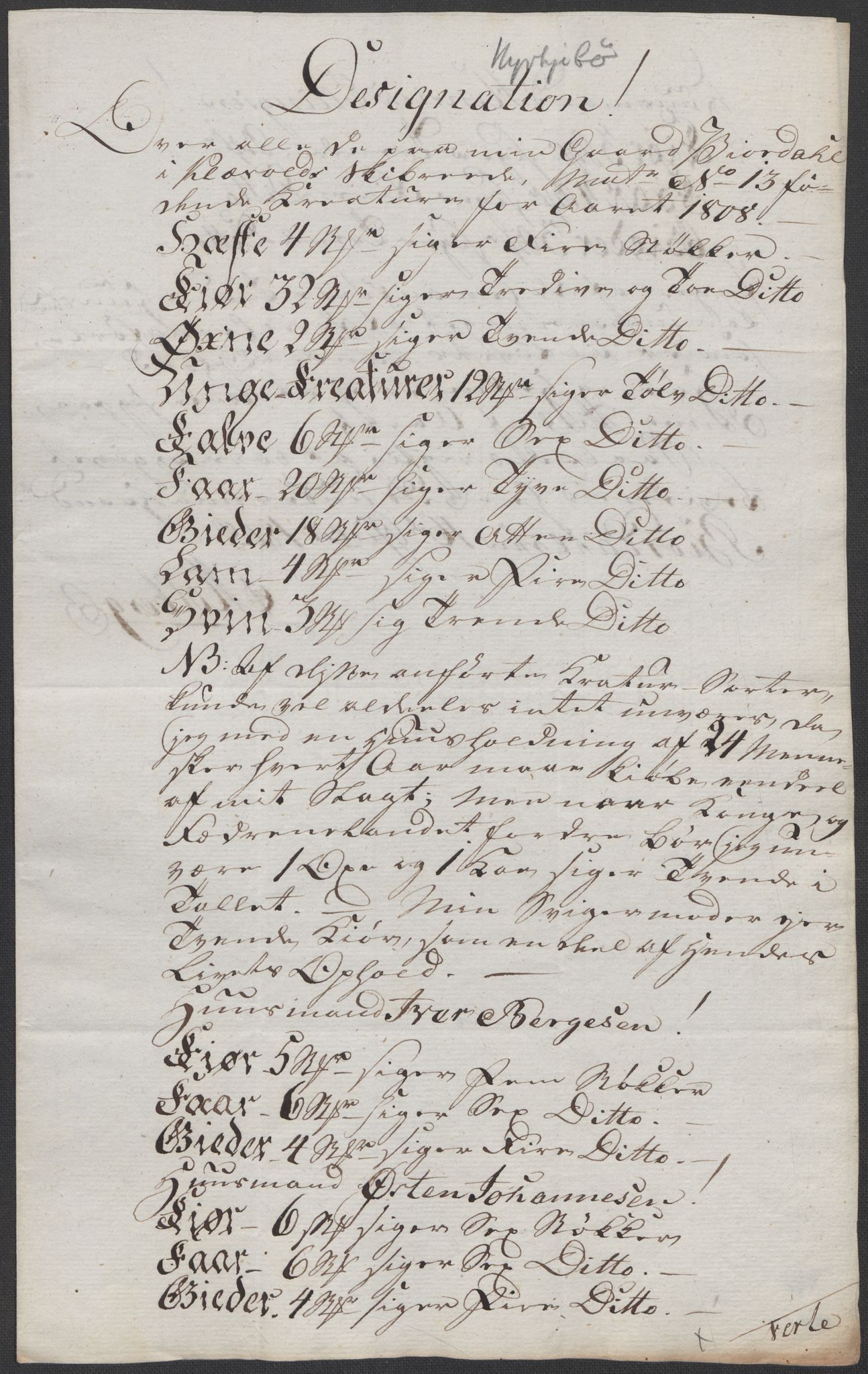 Regjeringskommisjonen 1807-1810, 1. kontor/byrå, RA/EA-2871/Dd/L0011: Kreatur og fôr: Opptelling i Nordre Bergenhus og Romsdal amt, 1808, p. 76