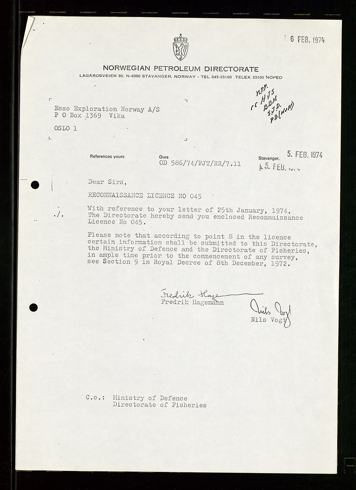 Pa 1512 - Esso Exploration and Production Norway Inc., AV/SAST-A-101917/E/Ea/L0025: Sak og korrespondanse, 1966-1974, p. 404