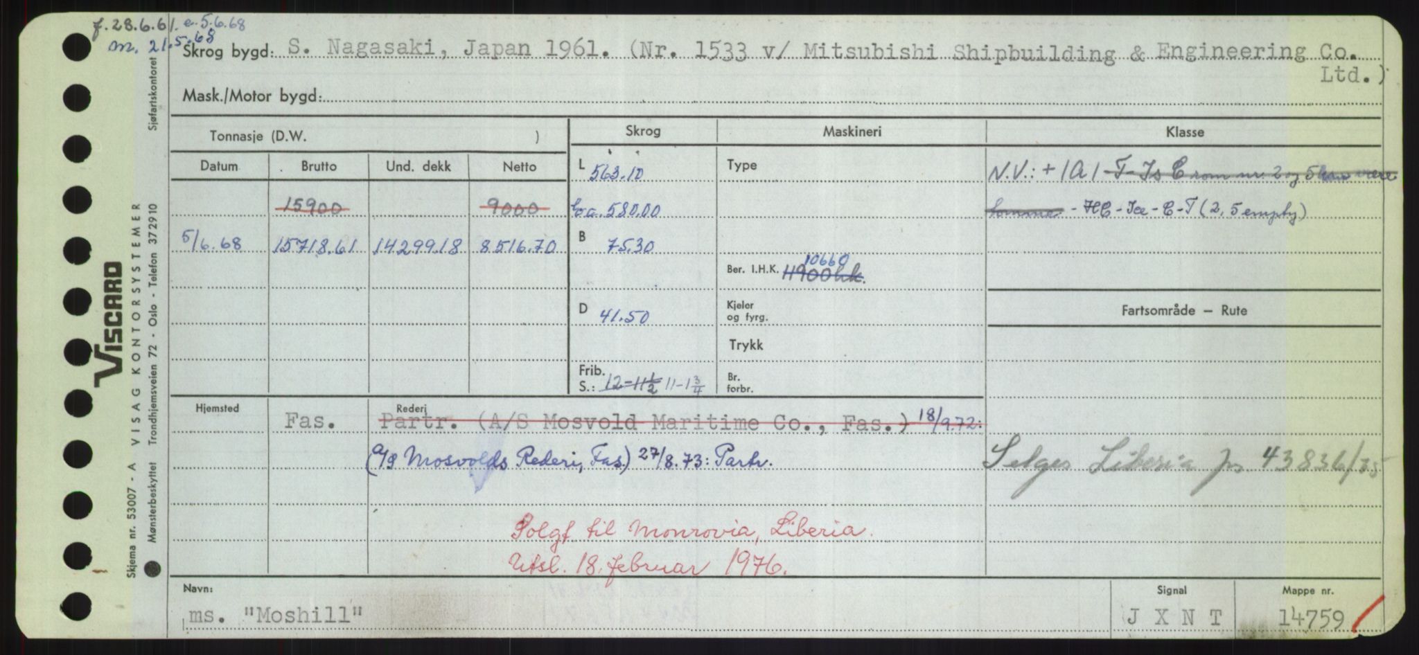 Sjøfartsdirektoratet med forløpere, Skipsmålingen, AV/RA-S-1627/H/Hd/L0025: Fartøy, Min-Mås, p. 261