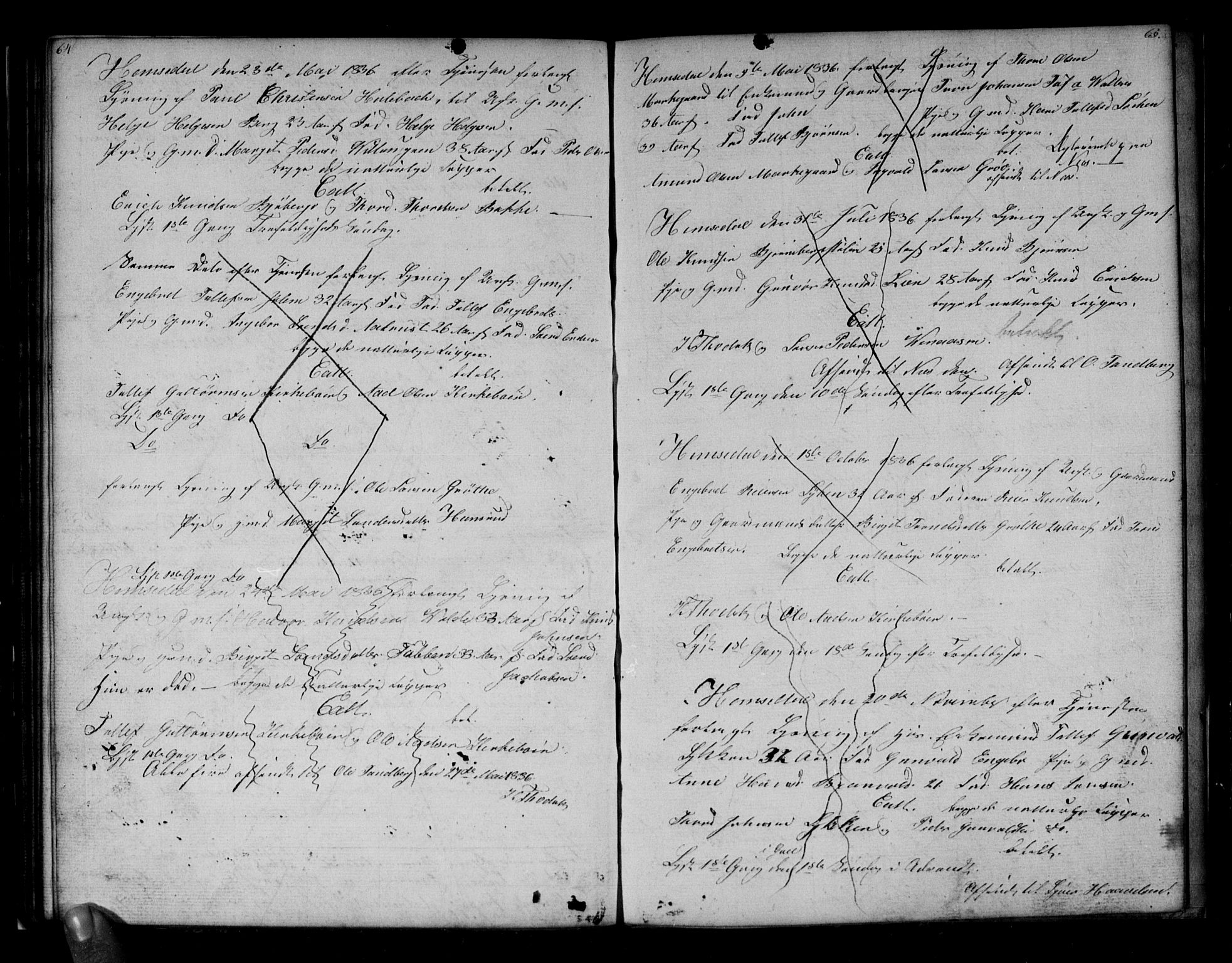 Gol kirkebøker, AV/SAKO-A-226/G/Gb/L0001: Parish register (copy) no. II 1, 1831-1838, p. 64-65