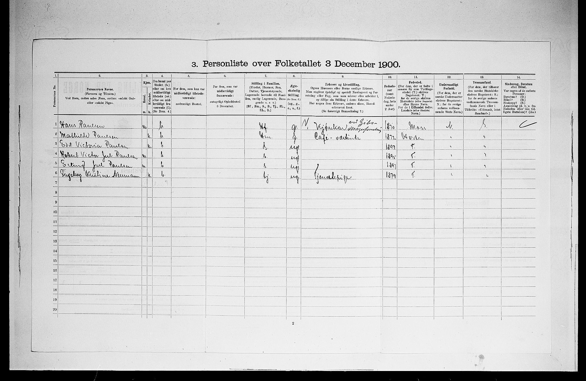 SAO, 1900 census for Kristiania, 1900, p. 11022