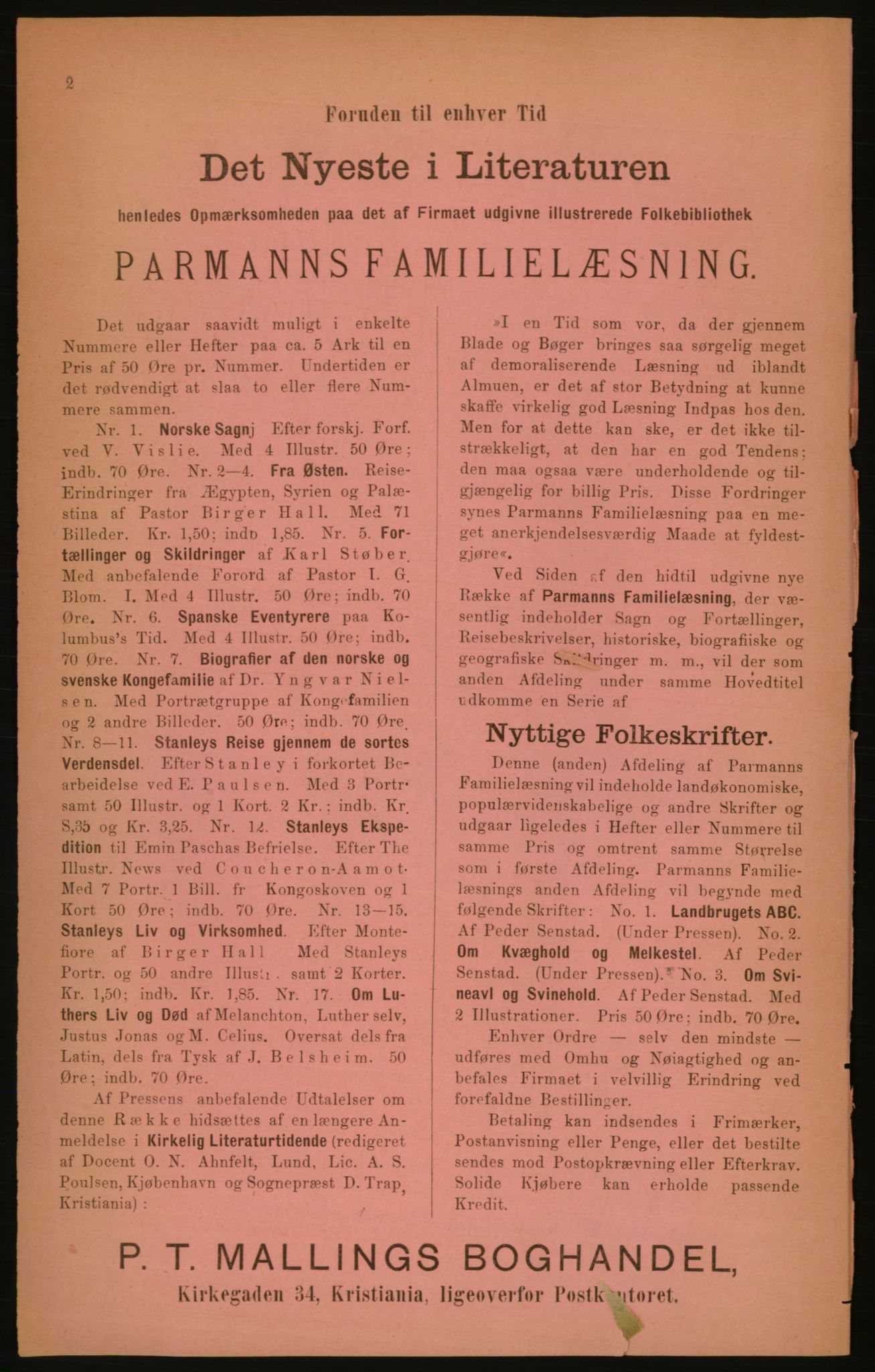 Kristiania/Oslo adressebok, PUBL/-, 1891, p. 2