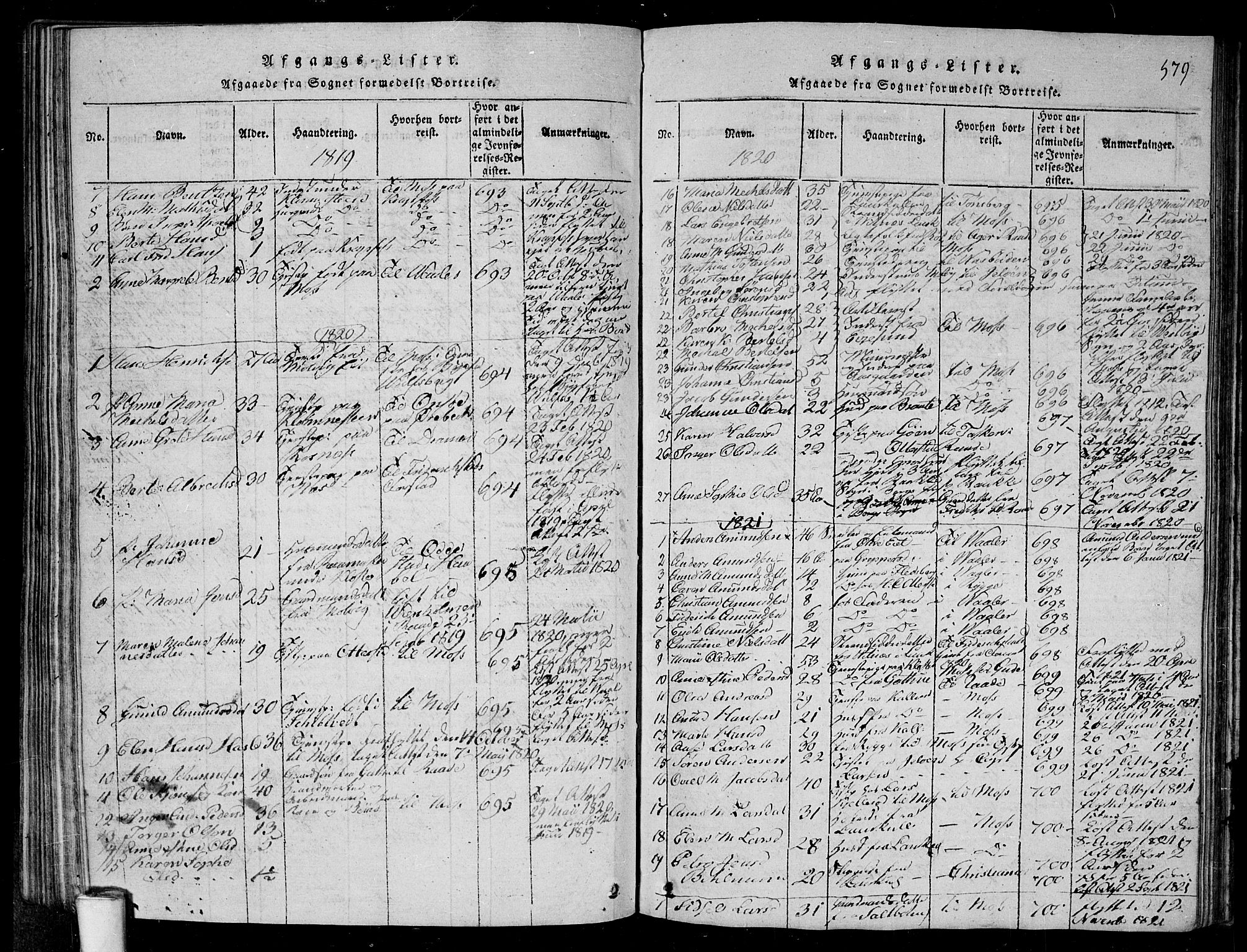 Rygge prestekontor Kirkebøker, SAO/A-10084b/G/Ga/L0001: Parish register (copy) no. 1, 1814-1871, p. 578-579