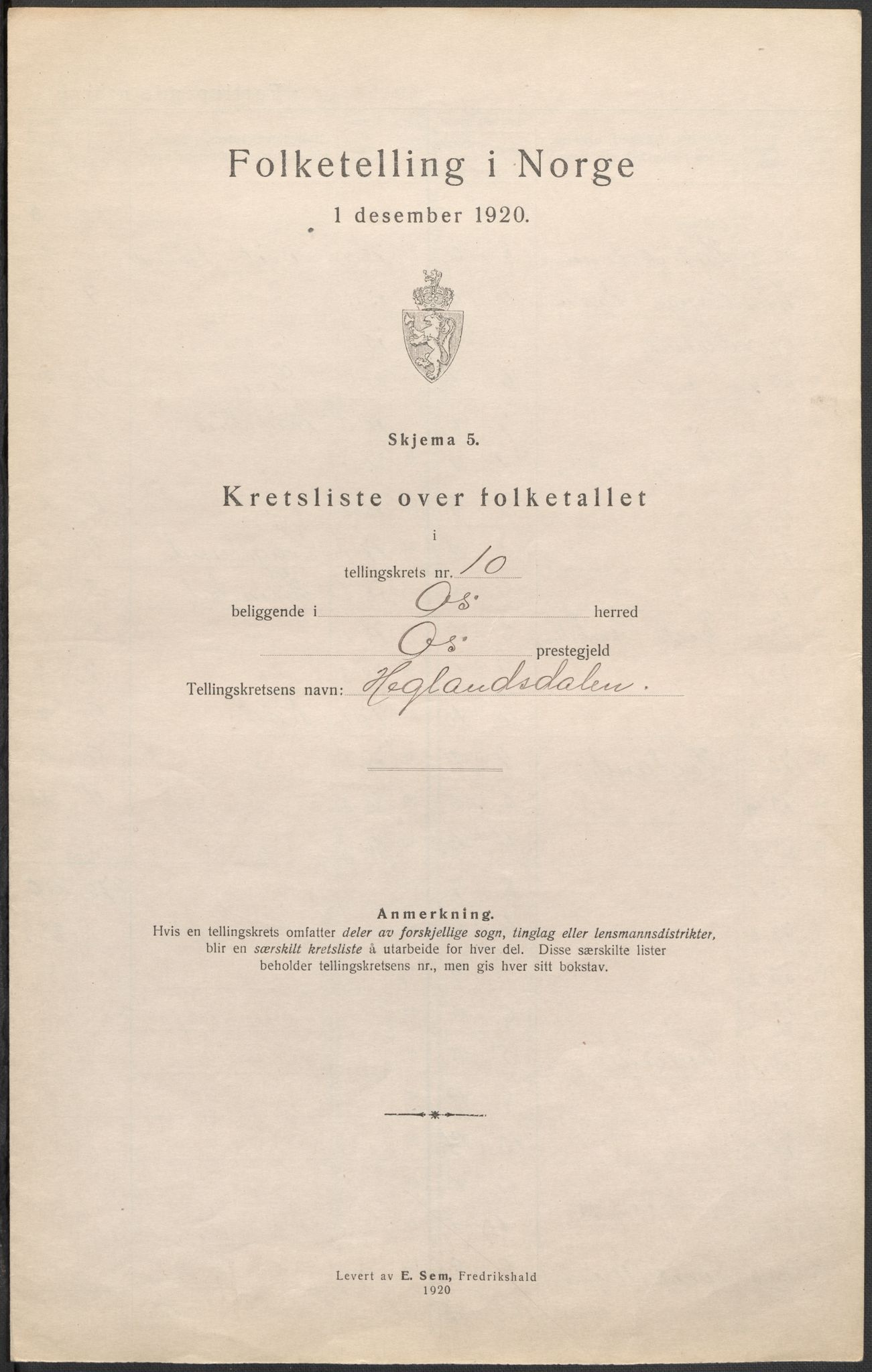 SAB, 1920 census for Os, 1920, p. 32