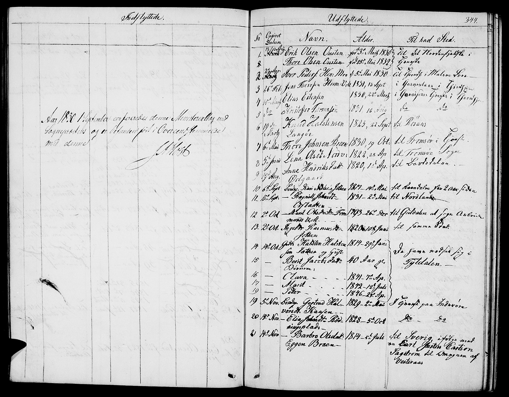 Tolga prestekontor, AV/SAH-PREST-062/L/L0004: Parish register (copy) no. 4, 1845-1887, p. 344