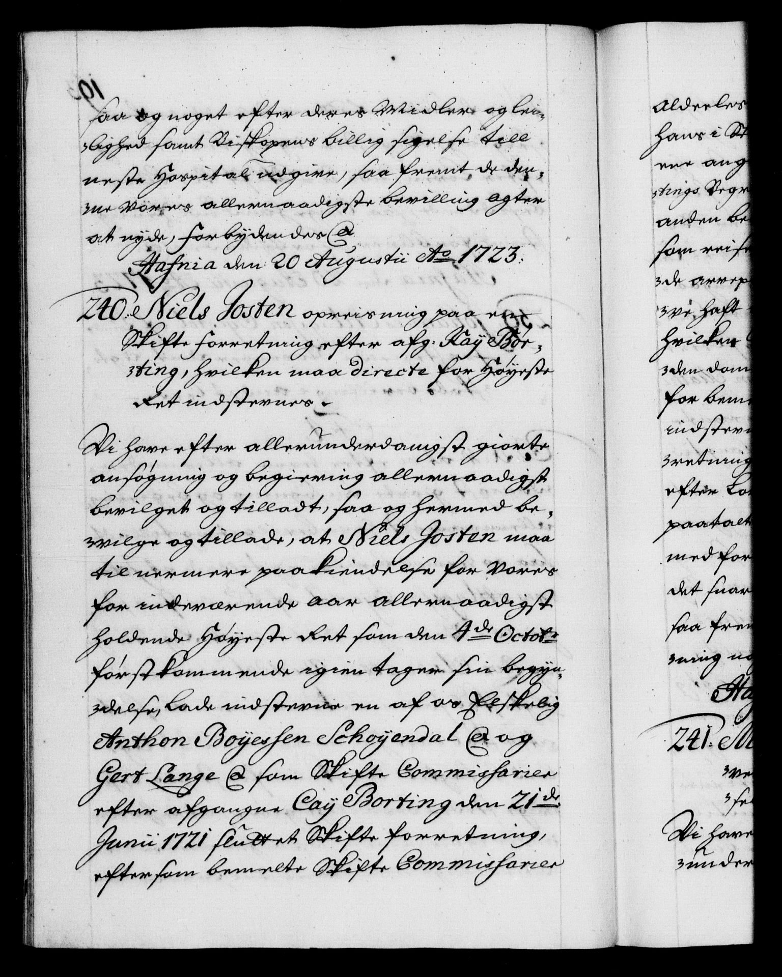 Danske Kanselli 1572-1799, AV/RA-EA-3023/F/Fc/Fca/Fcaa/L0024: Norske registre, 1723-1725, p. 193b