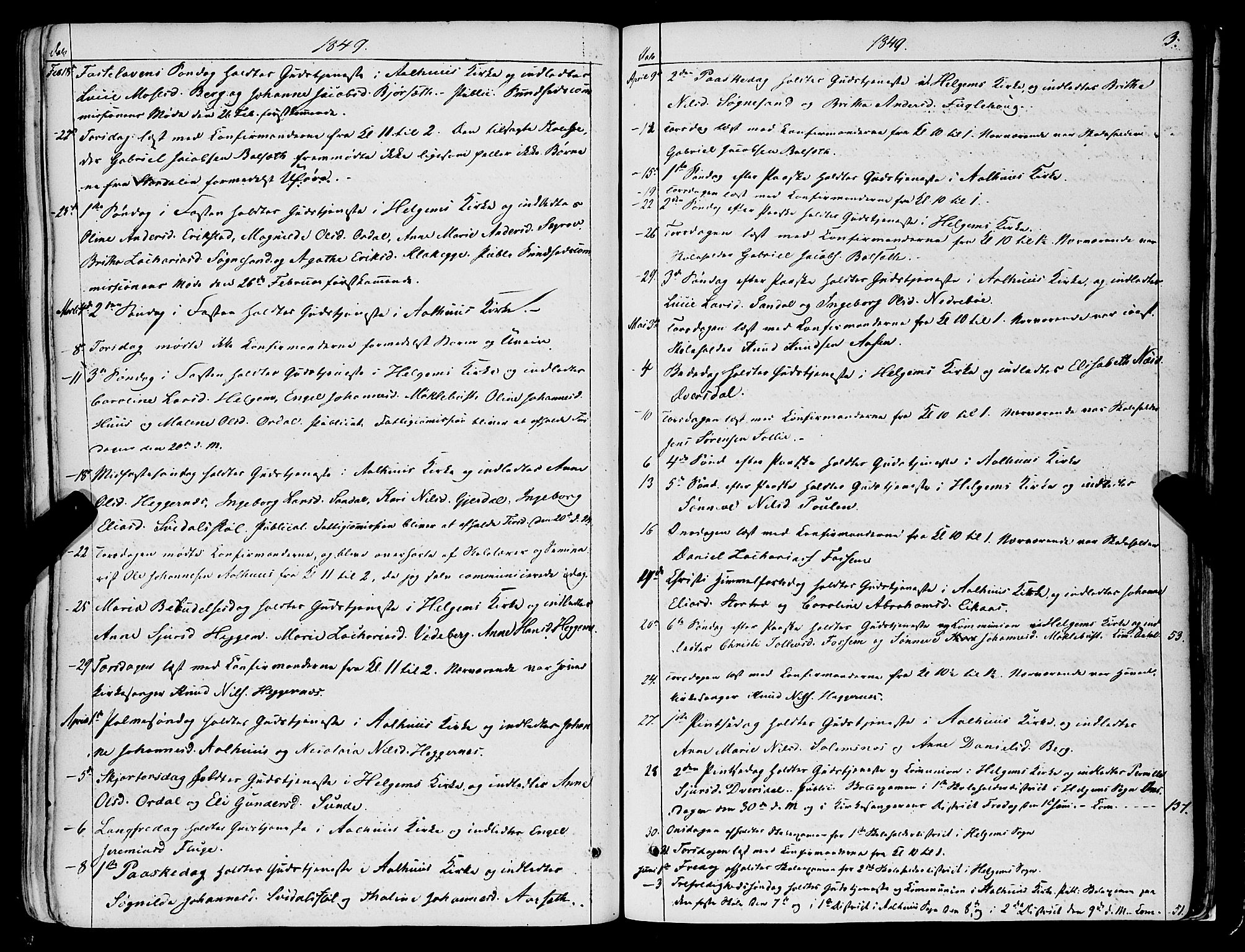 Jølster sokneprestembete, AV/SAB-A-80701/H/Haa/Haaa/L0010: Parish register (official) no. A 10, 1847-1865, p. 3