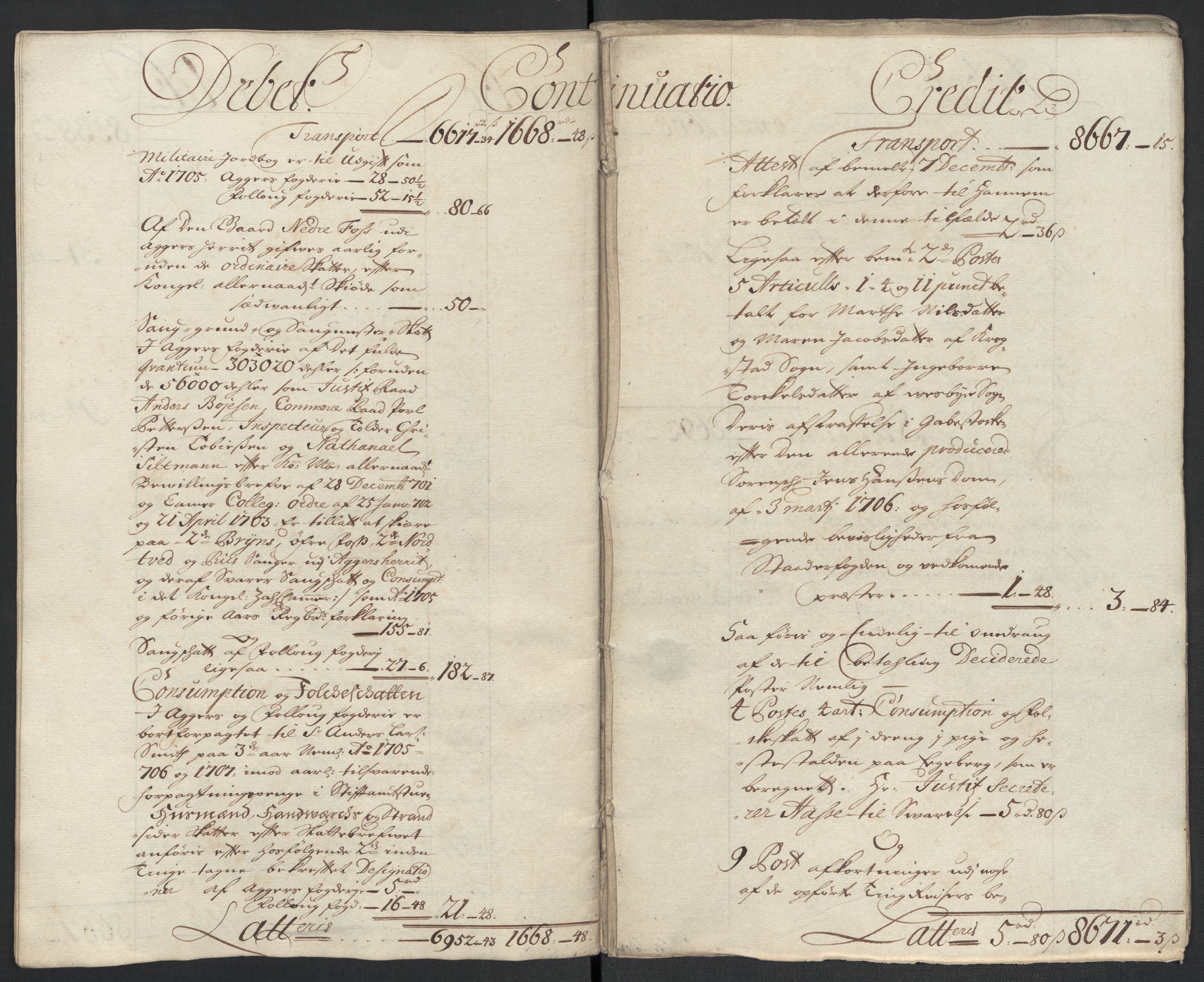 Rentekammeret inntil 1814, Reviderte regnskaper, Fogderegnskap, AV/RA-EA-4092/R10/L0446: Fogderegnskap Aker og Follo, 1705-1706, p. 149