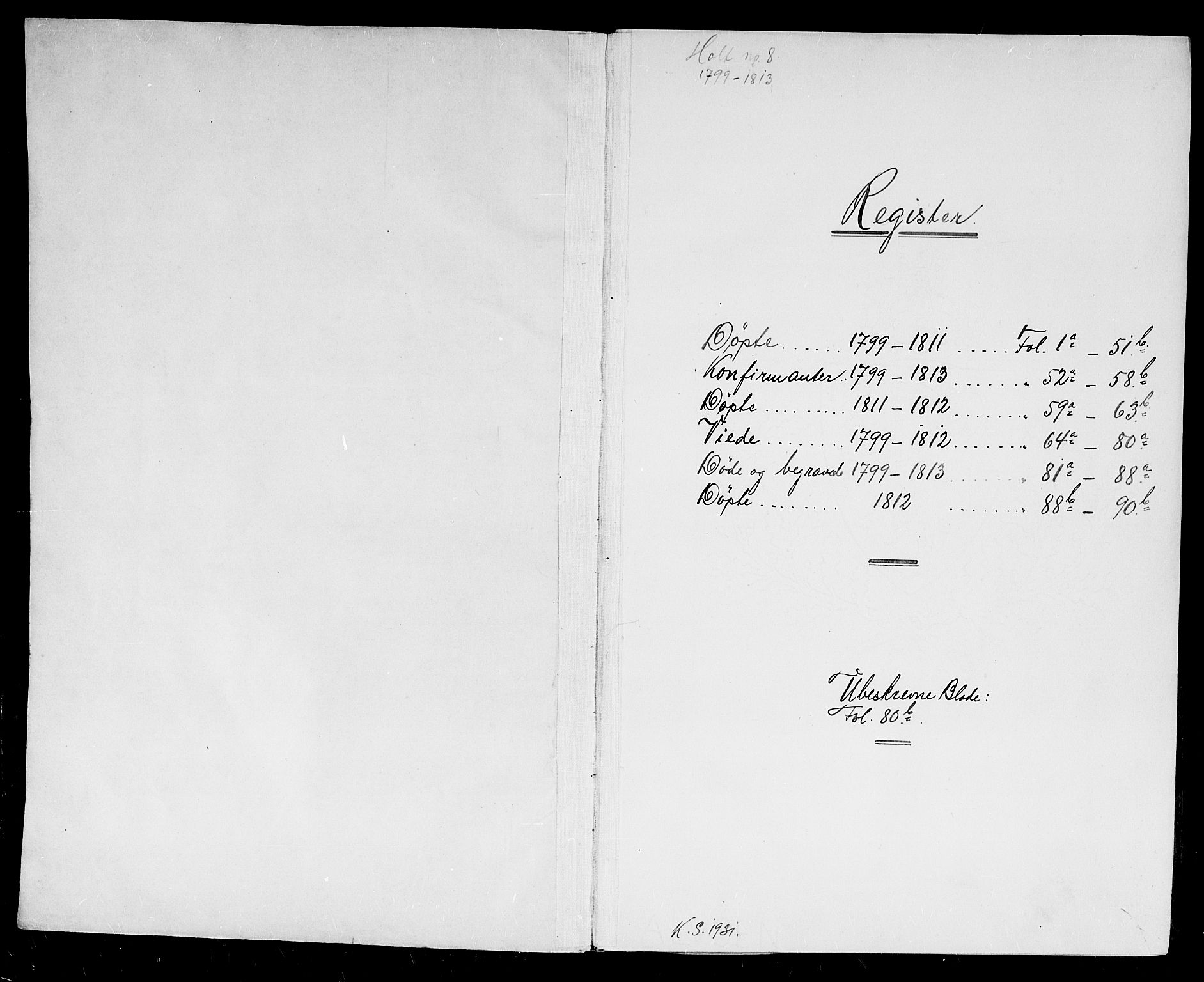 Holt sokneprestkontor, SAK/1111-0021/F/Fa/L0004: Parish register (official) no. A 4, 1799-1813