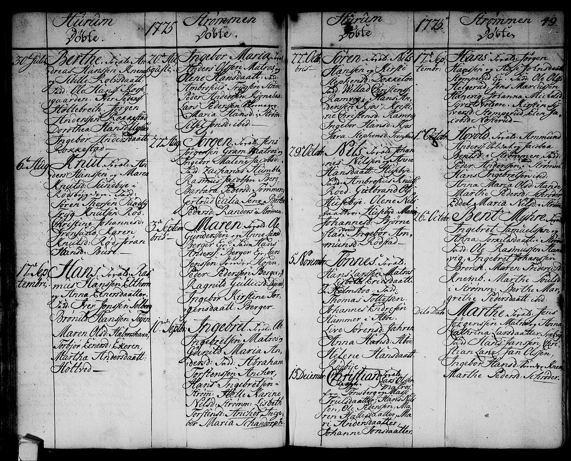 Hurum kirkebøker, AV/SAKO-A-229/F/Fa/L0007: Parish register (official) no. 7, 1771-1810, p. 49