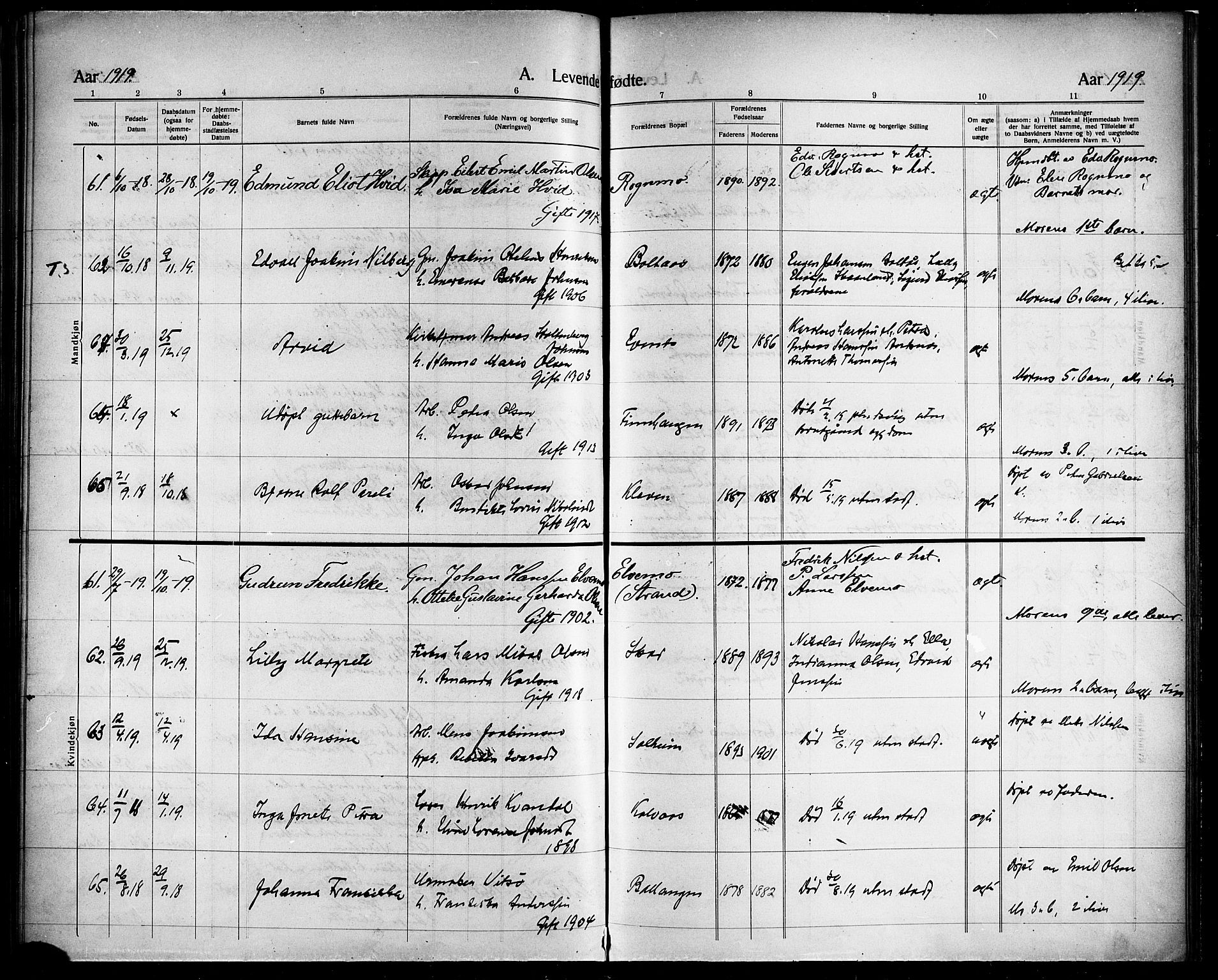 Ministerialprotokoller, klokkerbøker og fødselsregistre - Nordland, AV/SAT-A-1459/863/L0916: Parish register (copy) no. 863C06, 1907-1921